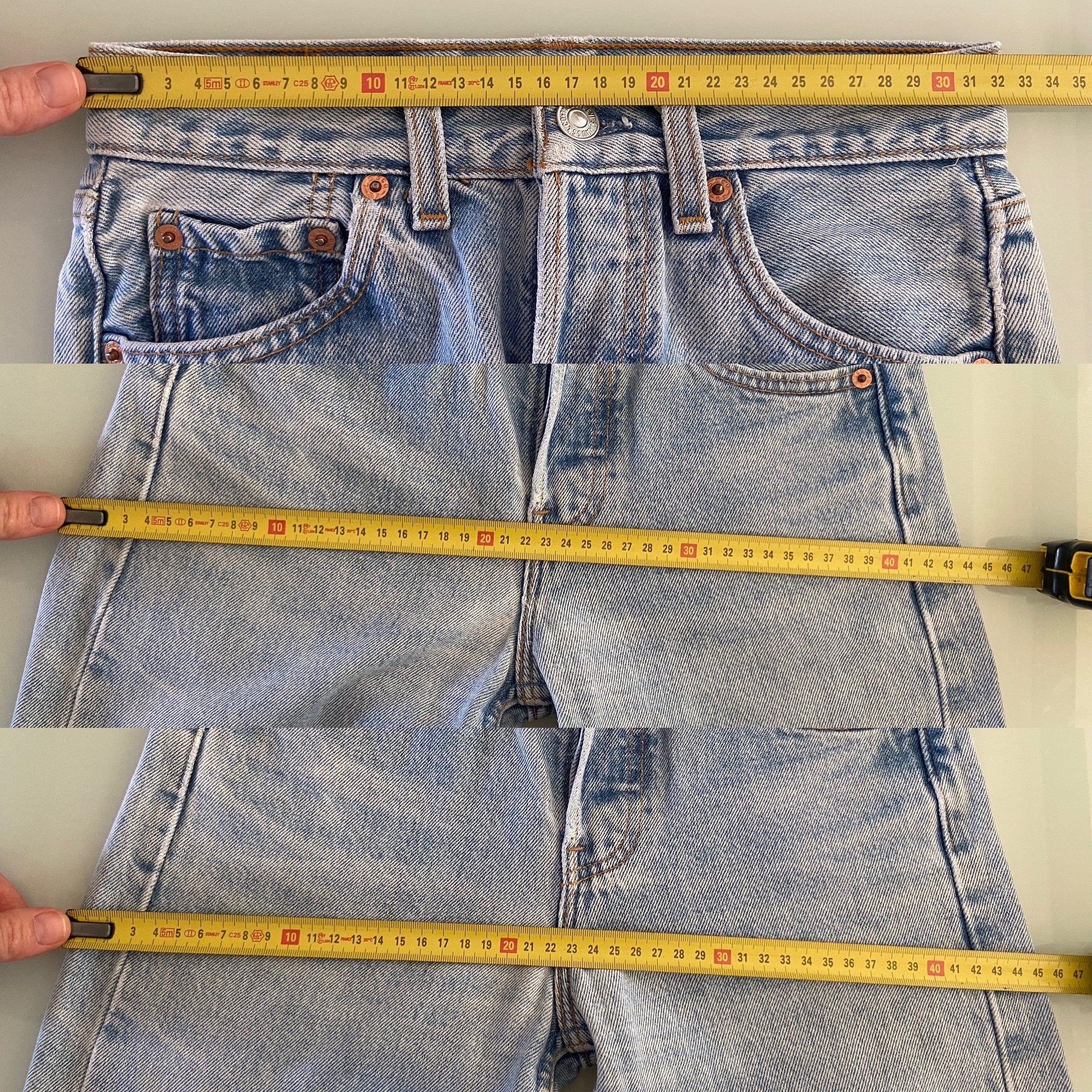 501 jeans w24 L30 light blue stone wash  vintage 501s made in USA