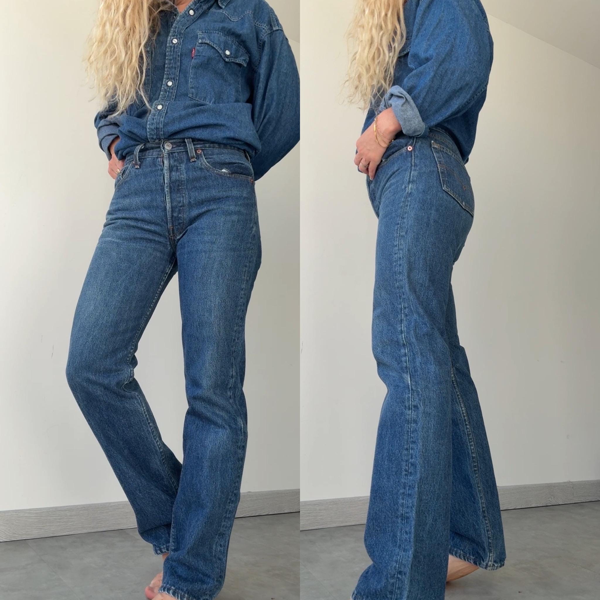 W27 L29 Levis 501 vintage 26-27” measured waist dark blue made in USA 90s