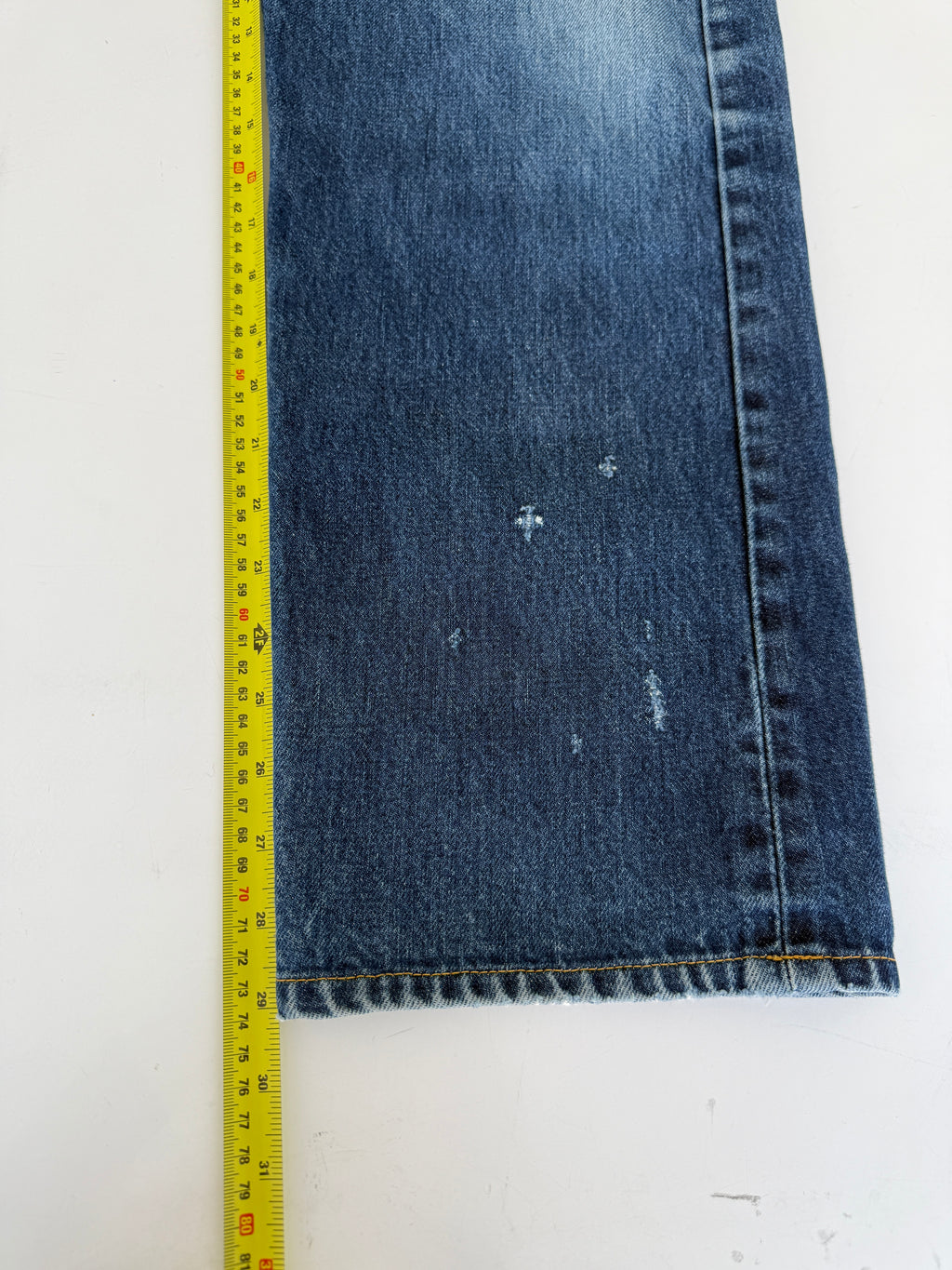 W33 L29 vintage Levis 501 32-33”” measured dark indigo denim whiskers Y2K 501s