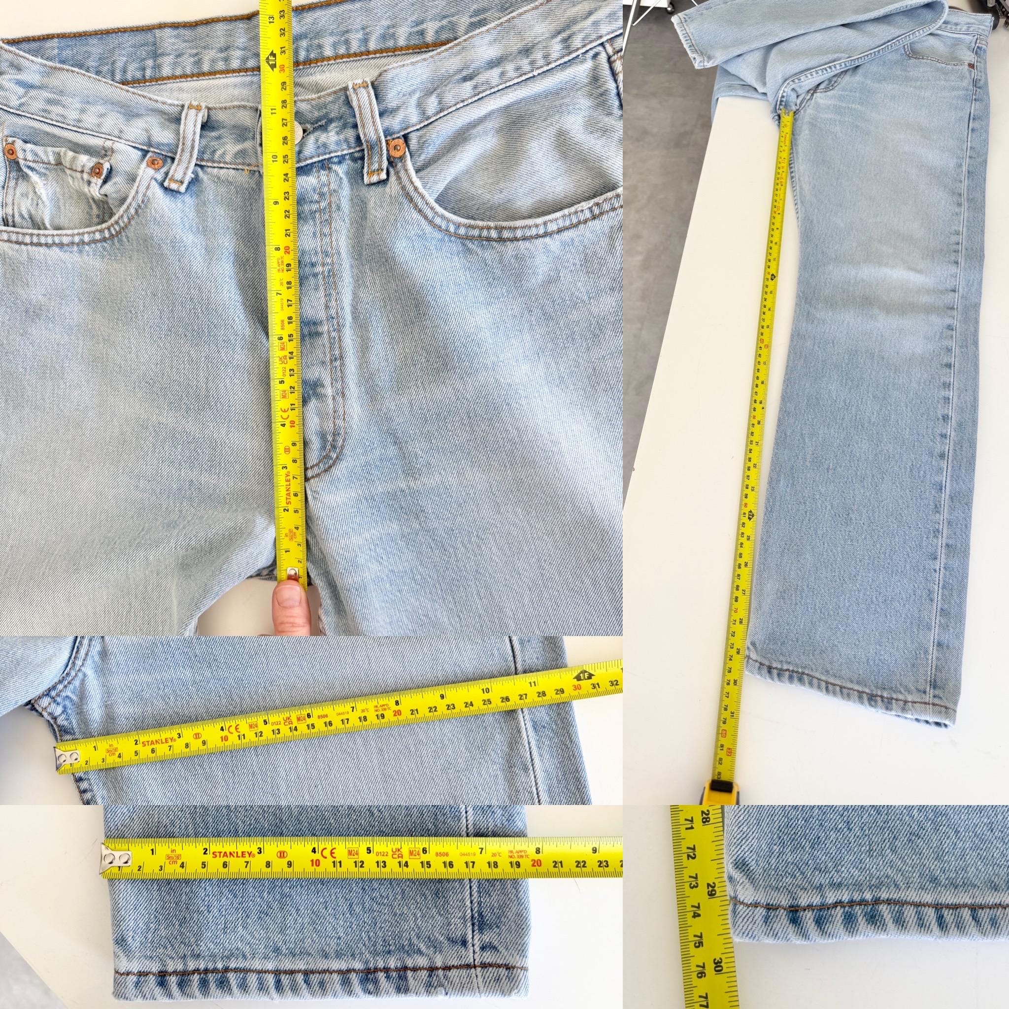 Levis 501s  vintage w29 L29 light blue 501s made in 90s straight leg jeans 501 28”/29” waist