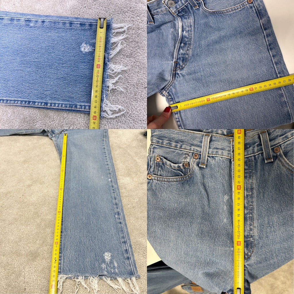 w27 L27 Levis 501 jeans medium blue Levi’s 501 vintage blue 501 vintage Levi’s made 90s made in USA