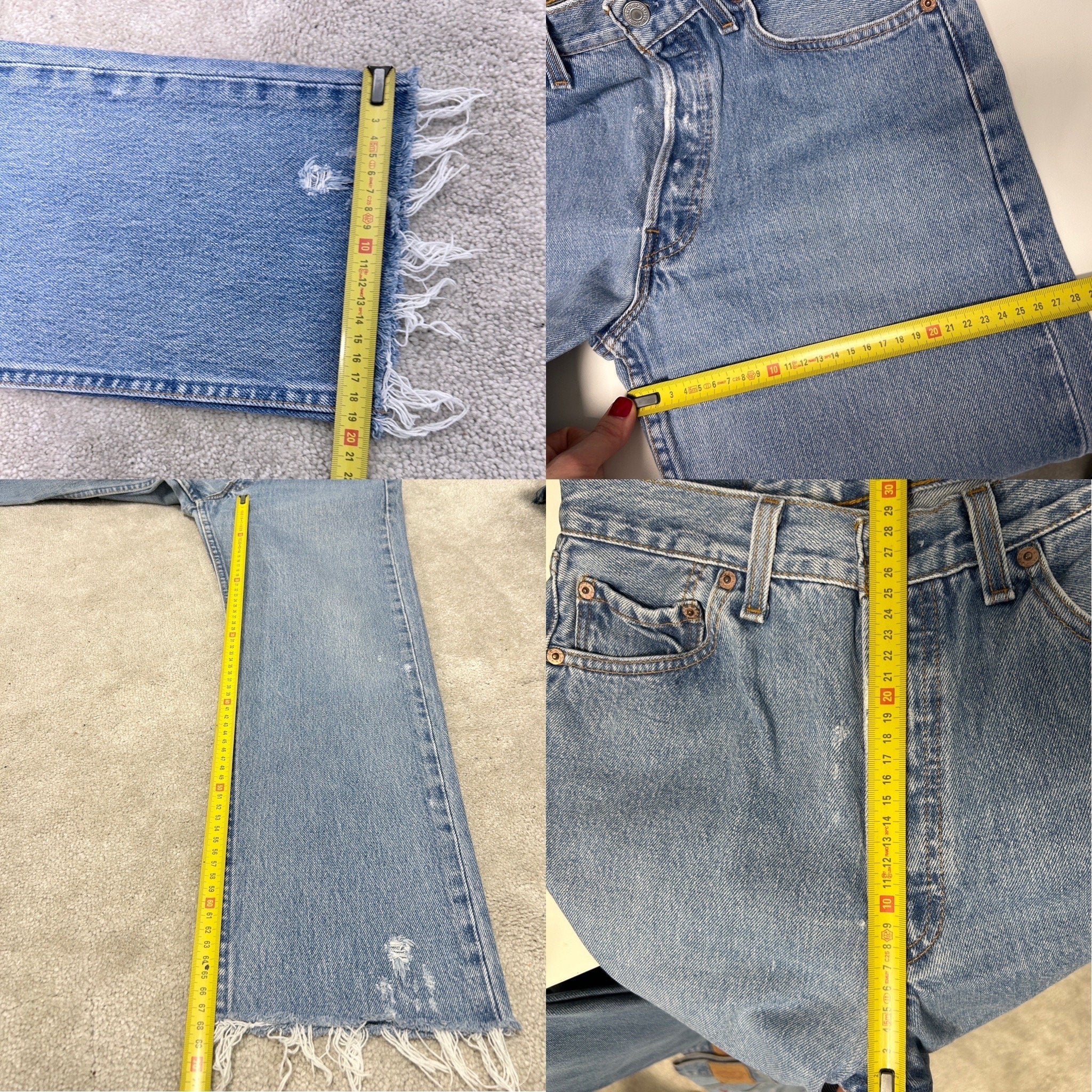w27 L27 Levis 501 jeans medium blue Levi’s 501 vintage blue 501 vintage Levi’s made 90s made in USA