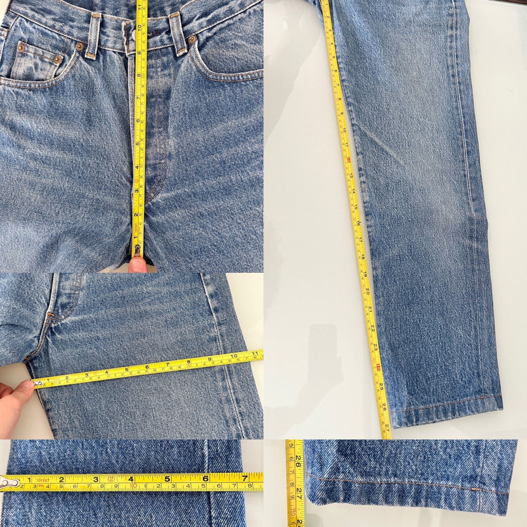 Levis 501 vintage w25 L27 Levi’s faded dark blue made in 80s straight leg 501 vintage Levi’s 501