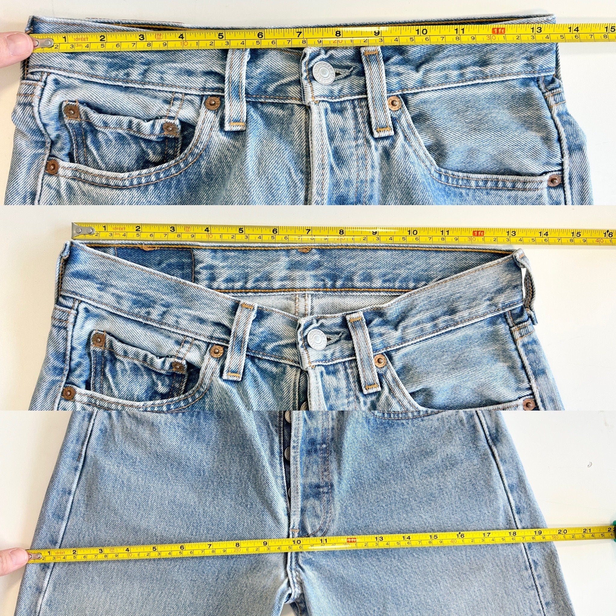 Levis 501 vintage w26 L24 Levi’s medium blue faded straight leg 90s 501 vintage Levi’s 501 made in USA