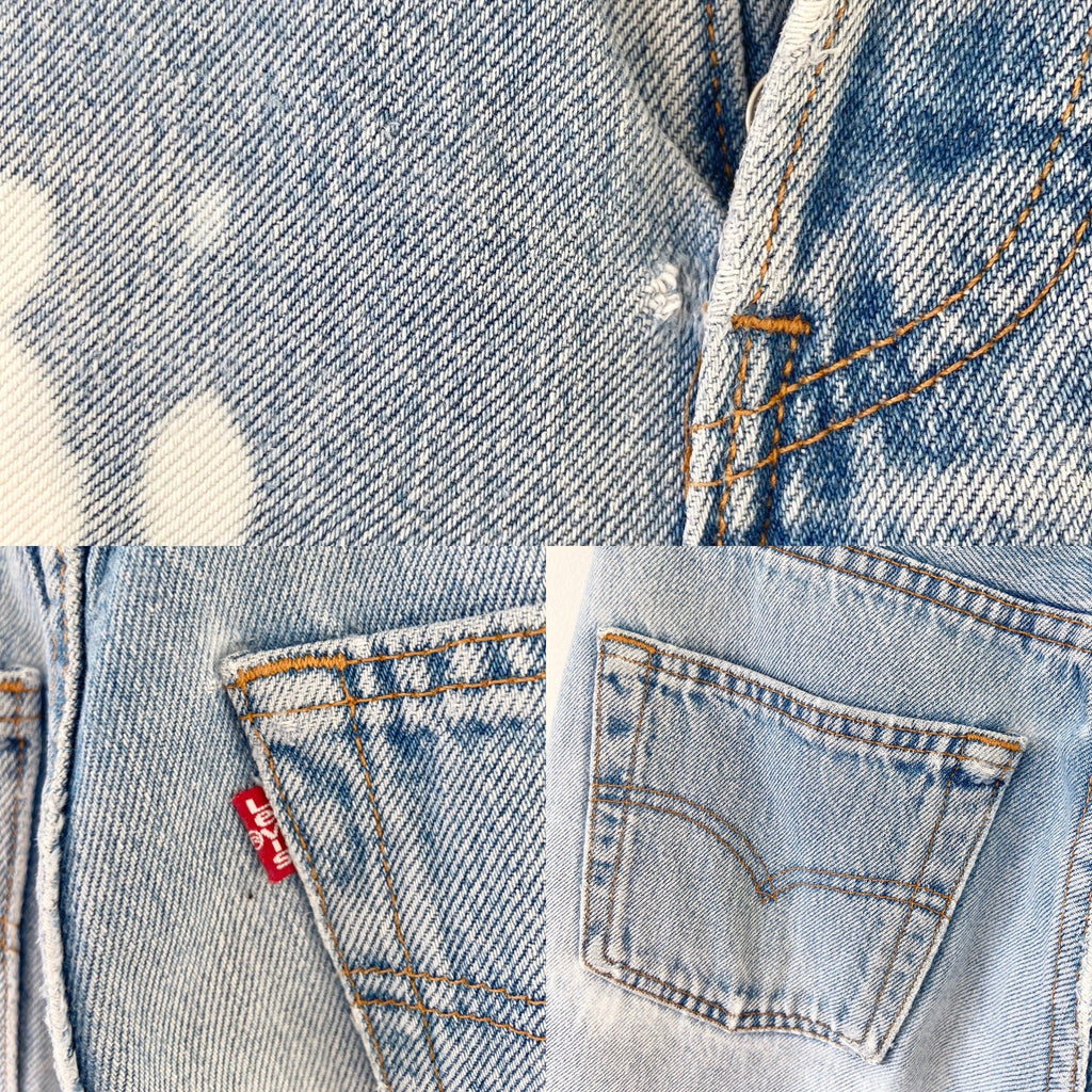 Vintage Levi’s 501  w25” L29” made in USA for women tag bleached 90s Levi’s 501s distressed Levis