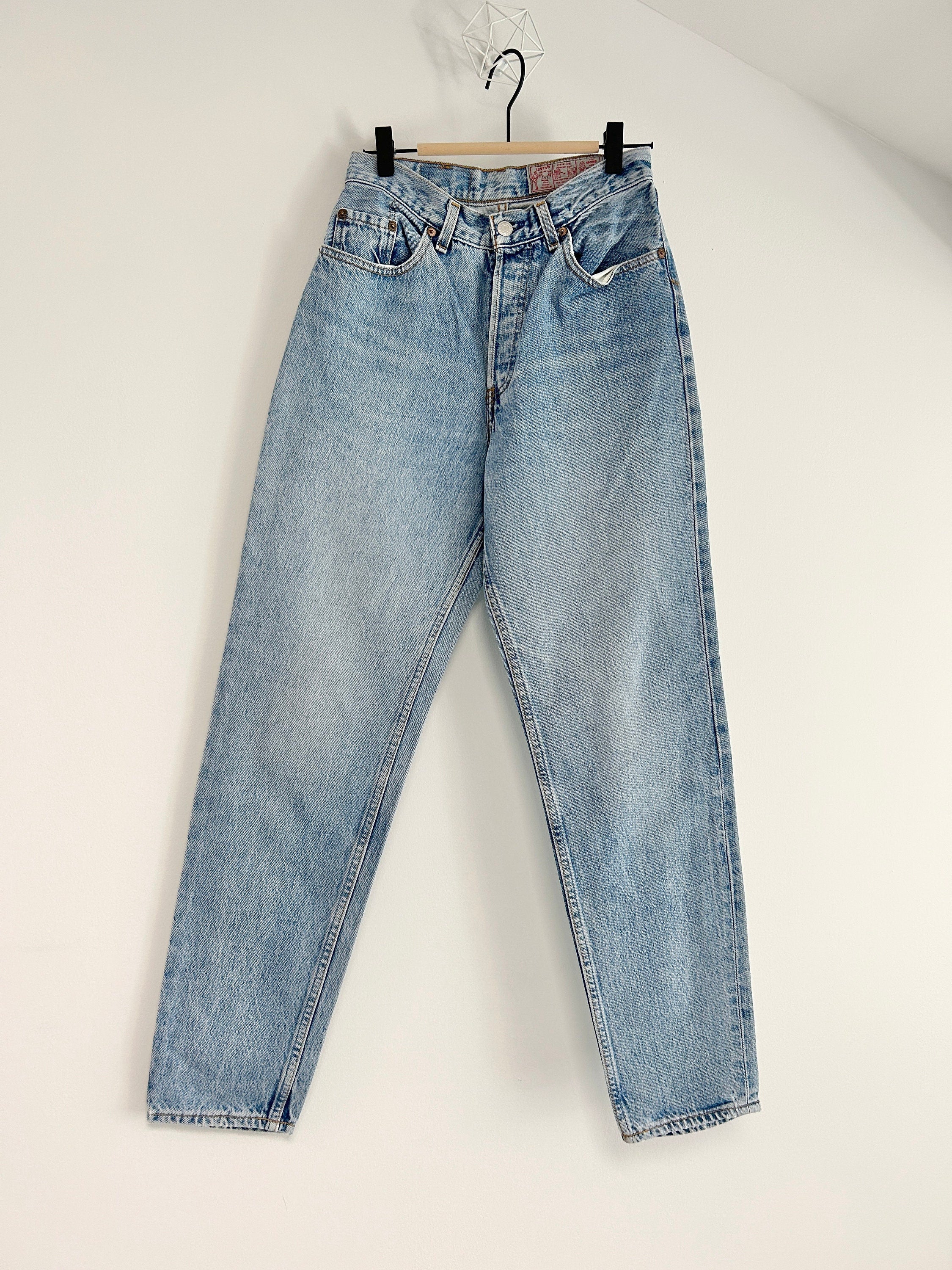 Levis 901 jeans w26 L29 light blue denim 901 vintage Levi’s 80s faded light blue denim 901 vintage