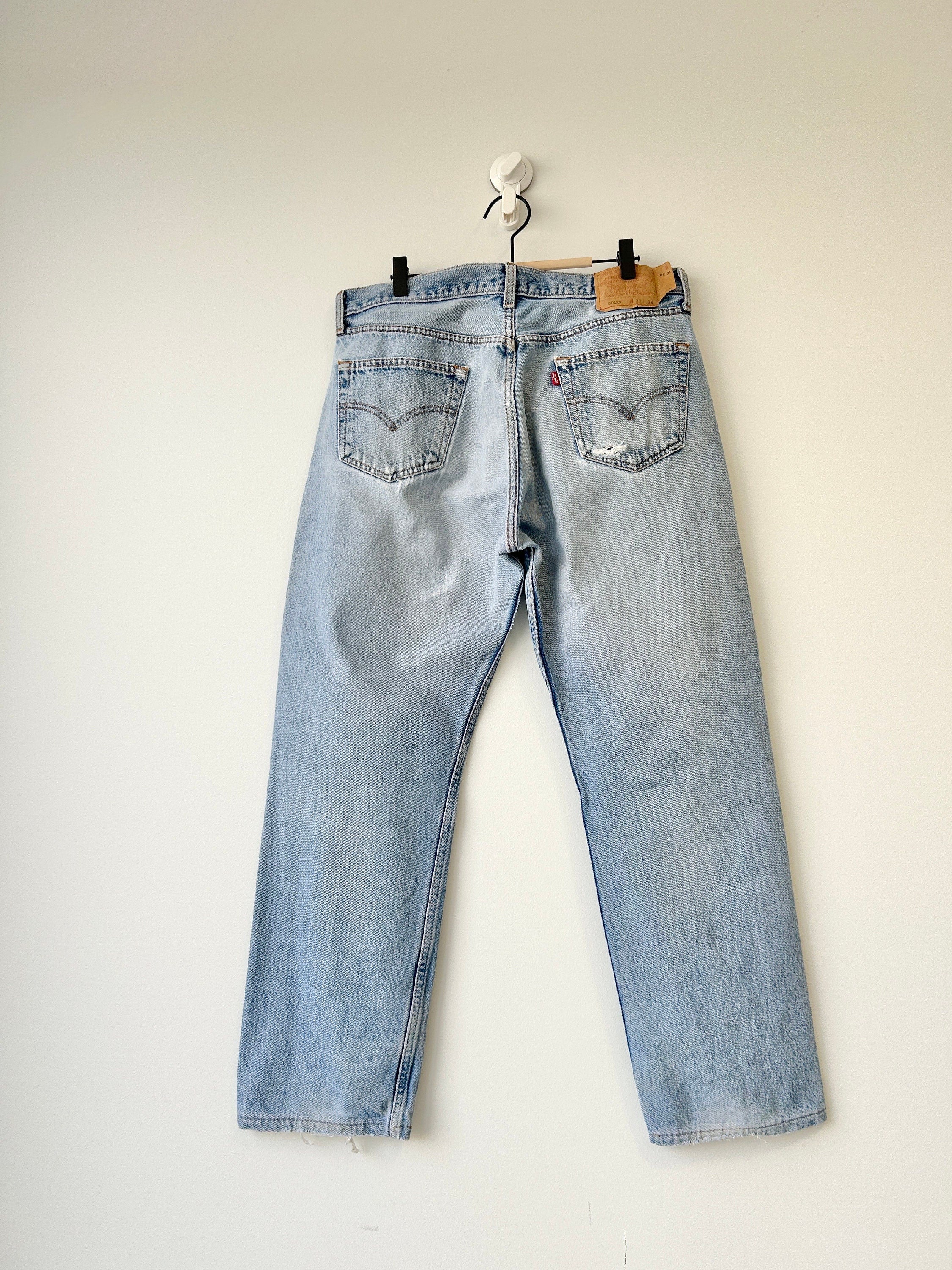 Levis 501 vintage w34 L28 Levi’s light blue faded straight leg 501 vintage Levi’s 501