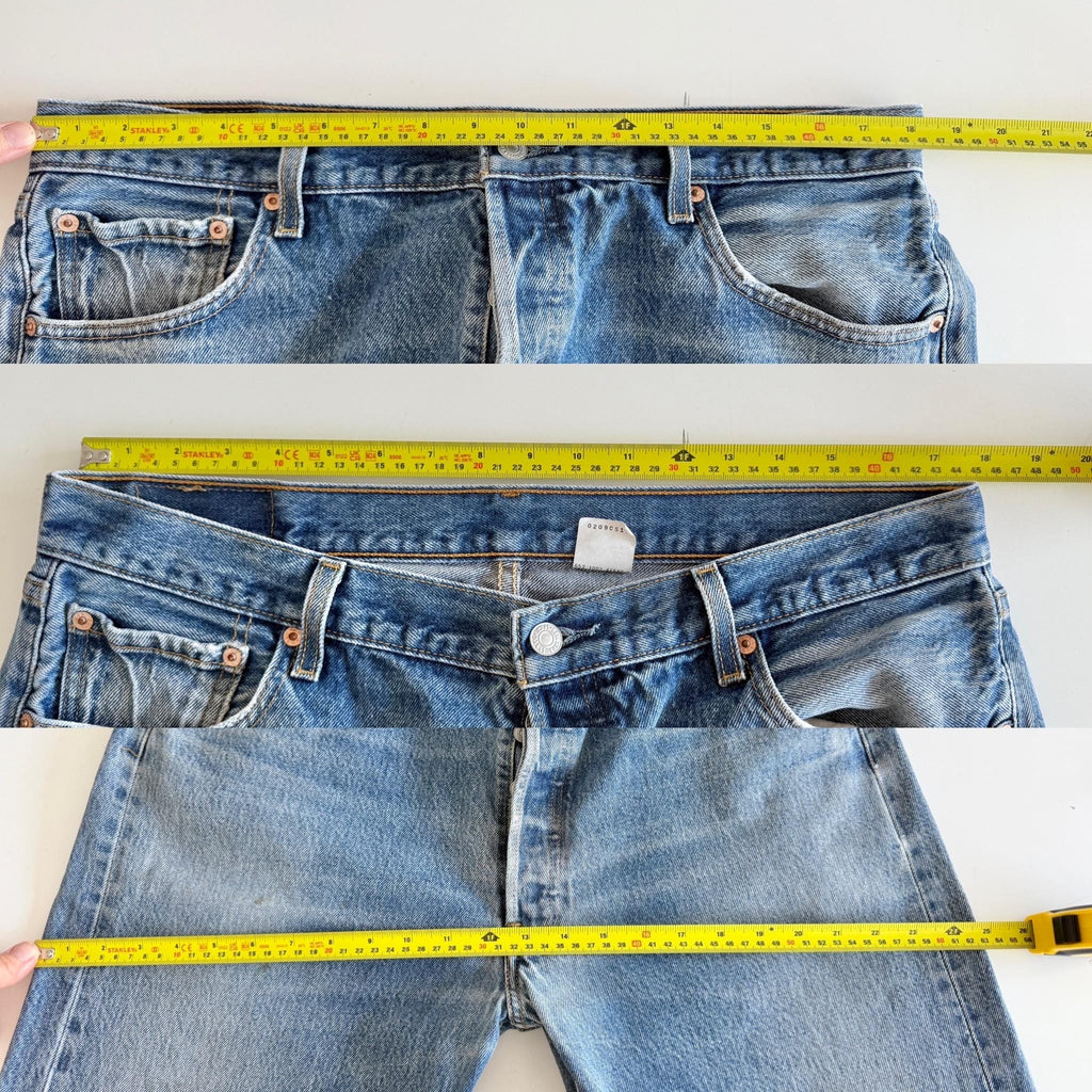 W36 L27 Levis 501 vintage 35-36” measured waist made in Y2K