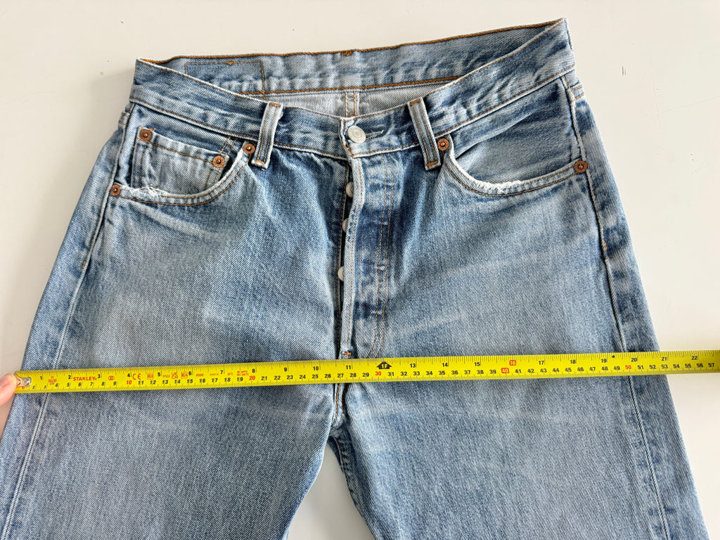W28 L30 vintage Levis 501 27/28” measured waist dark faded blue 501s amazing fade 90s denim