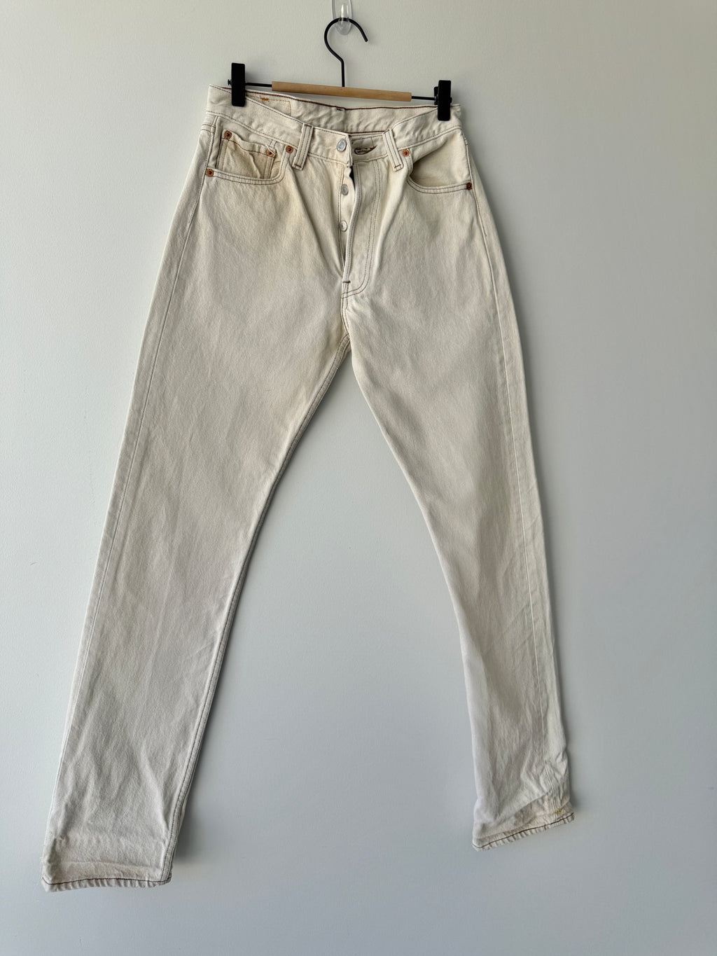 W27 L34 vintage Levis 501s 26/27” measured beige 501s 90s USA
