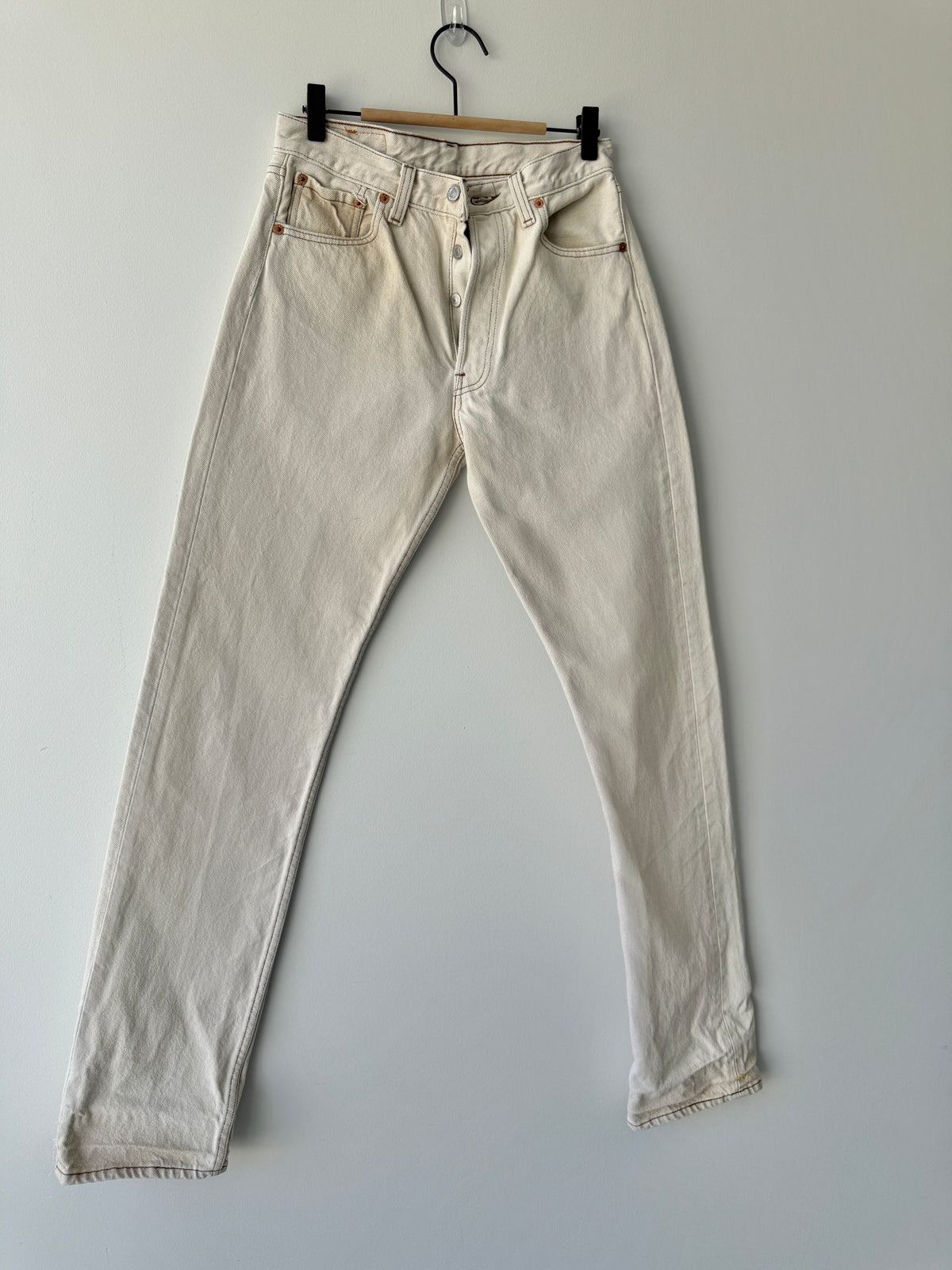 W27 L34 vintage Levis 501s 26/27” measured beige 501s 90s USA