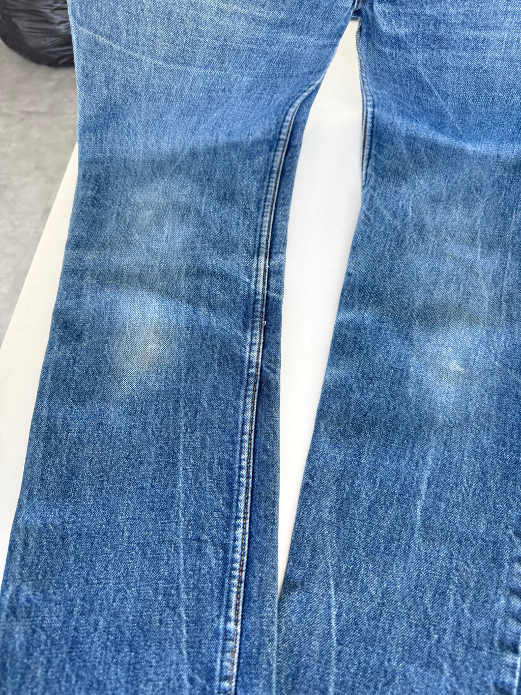 W27 L30 vintage Levis 631 26-27” measured dark faded blue denim orange tab 80/90s Levi’s 631s