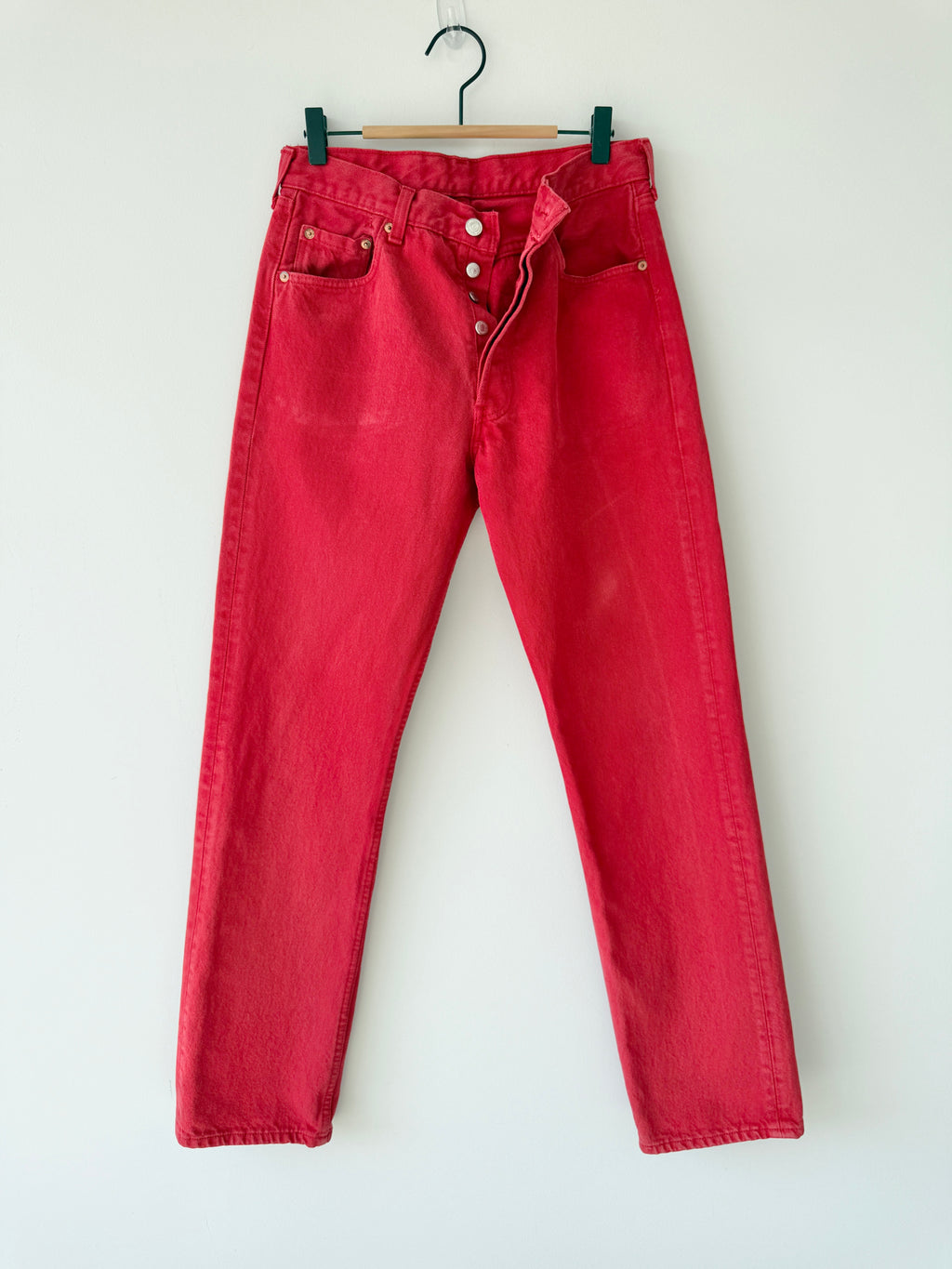 W29 L32 vintage Levis 501 28/29” measured waist red 90s 501s