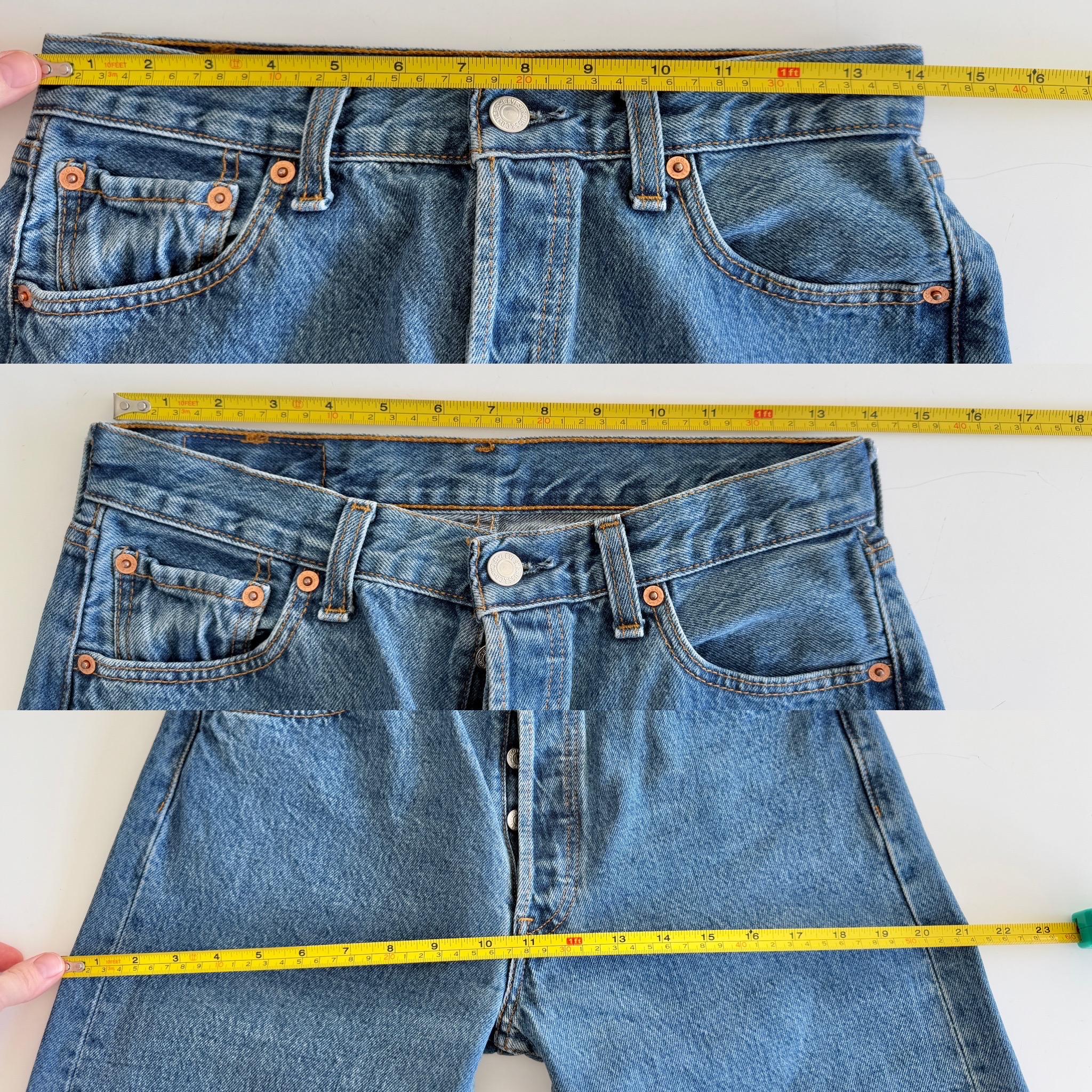 Levis 501 vintage w28 L32 medium blue 501s made in Spain straight leg jeans 501 27”/28” waist (febuk)