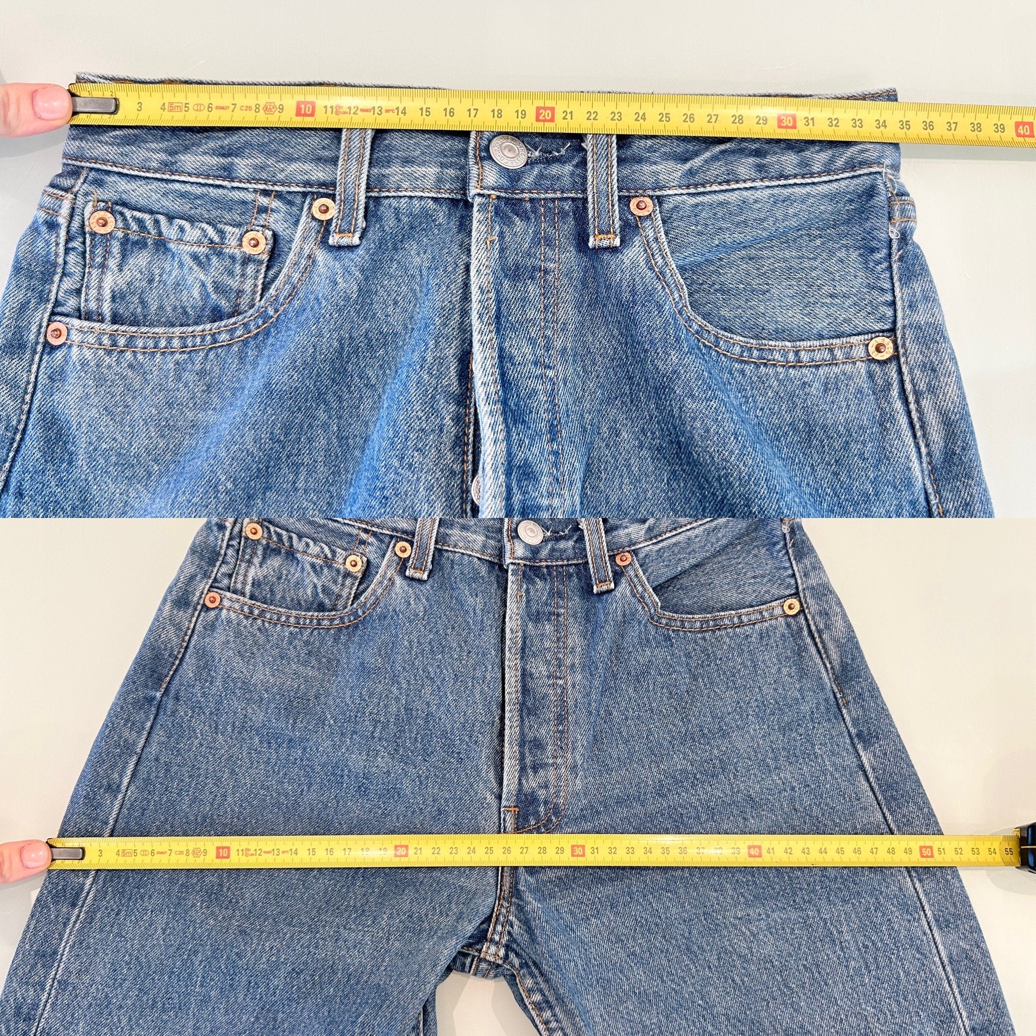 Levis 501 jeans w27 L33 light blue 90s levis medium blue denim 501 vintage Levi’s blue denim 501 vintage