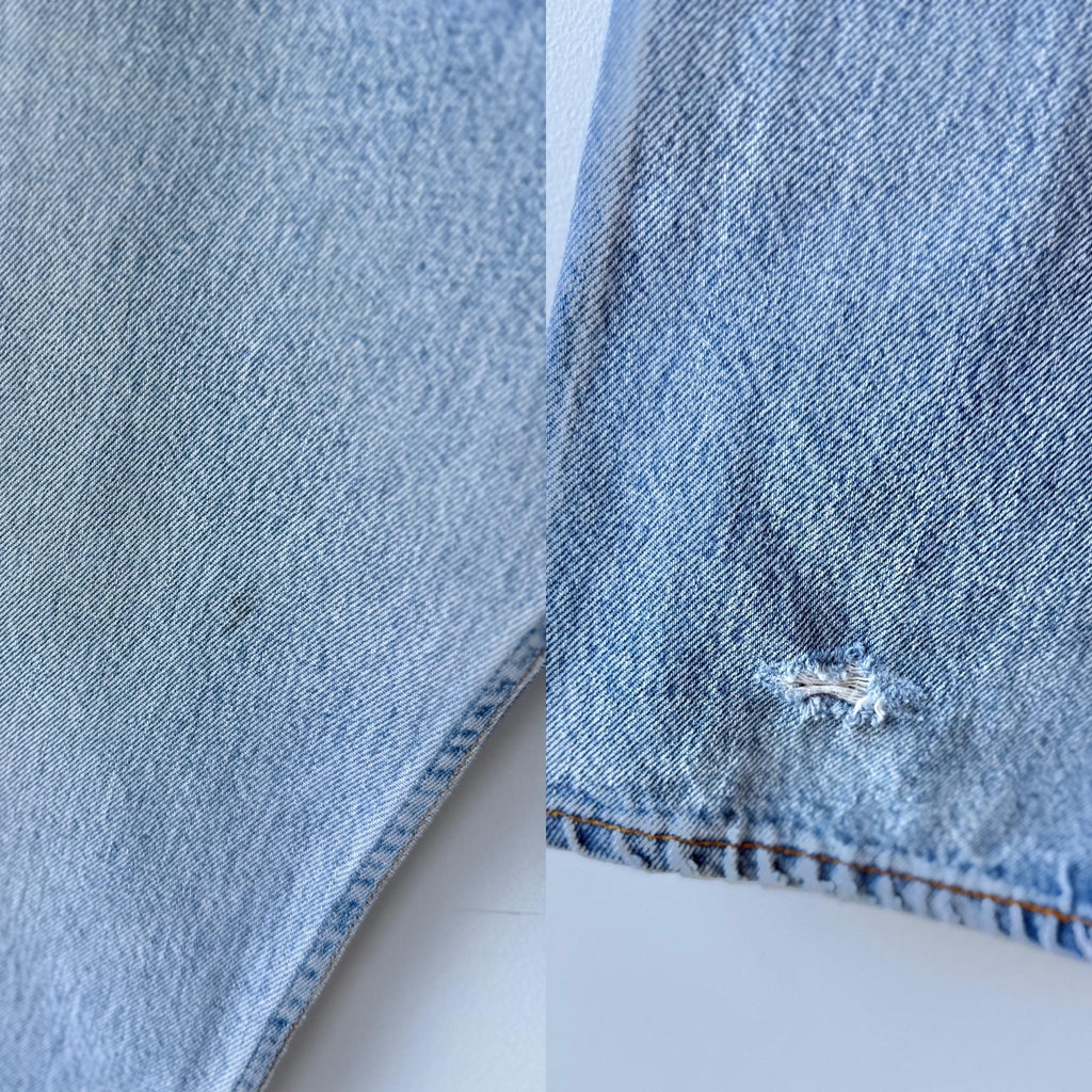 W29 L33 Levis 501 vintage 28-29” measured waist light blue made in USA 90s