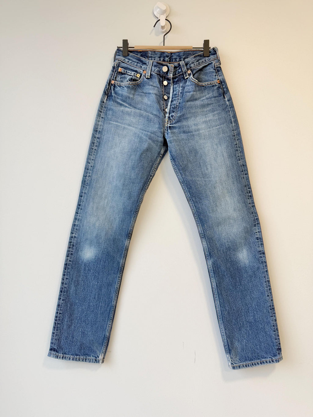 Levis 501 vintage w25 L30 dark faded blue 501s straight leg jeans 501 24”/25” waist