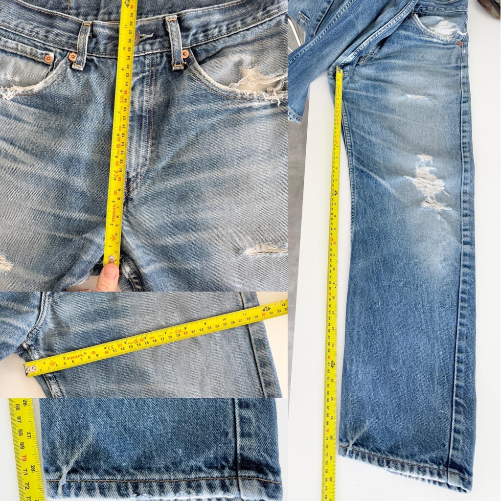 Levis 521 vintage w28/29 L28 dark faded blue 521 made in y2k straight leg jeans 521 28”/29” waist