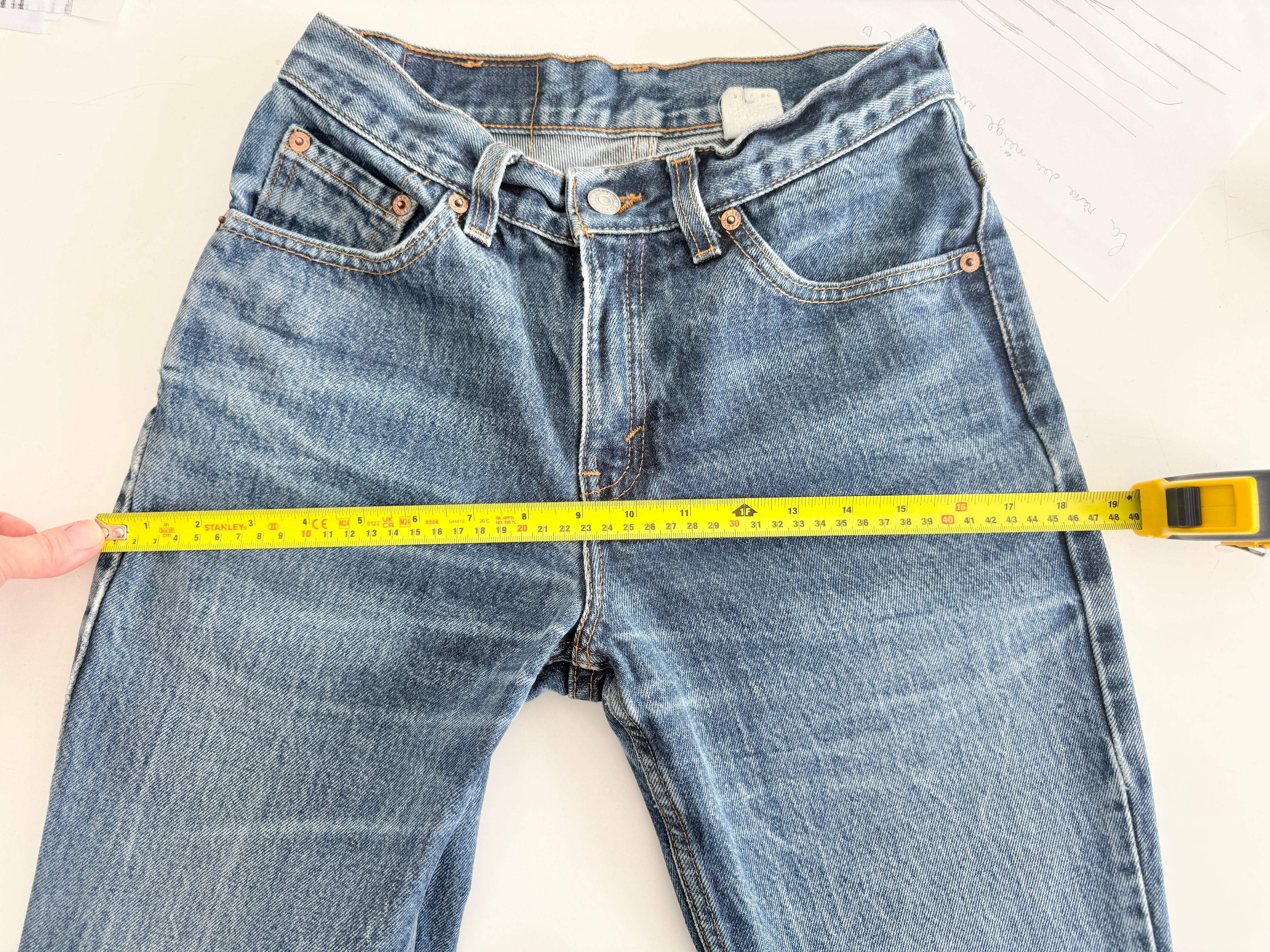 W25 L29 vintage Levis 517 24-25”” measured dark faded blue 90s USA 517s