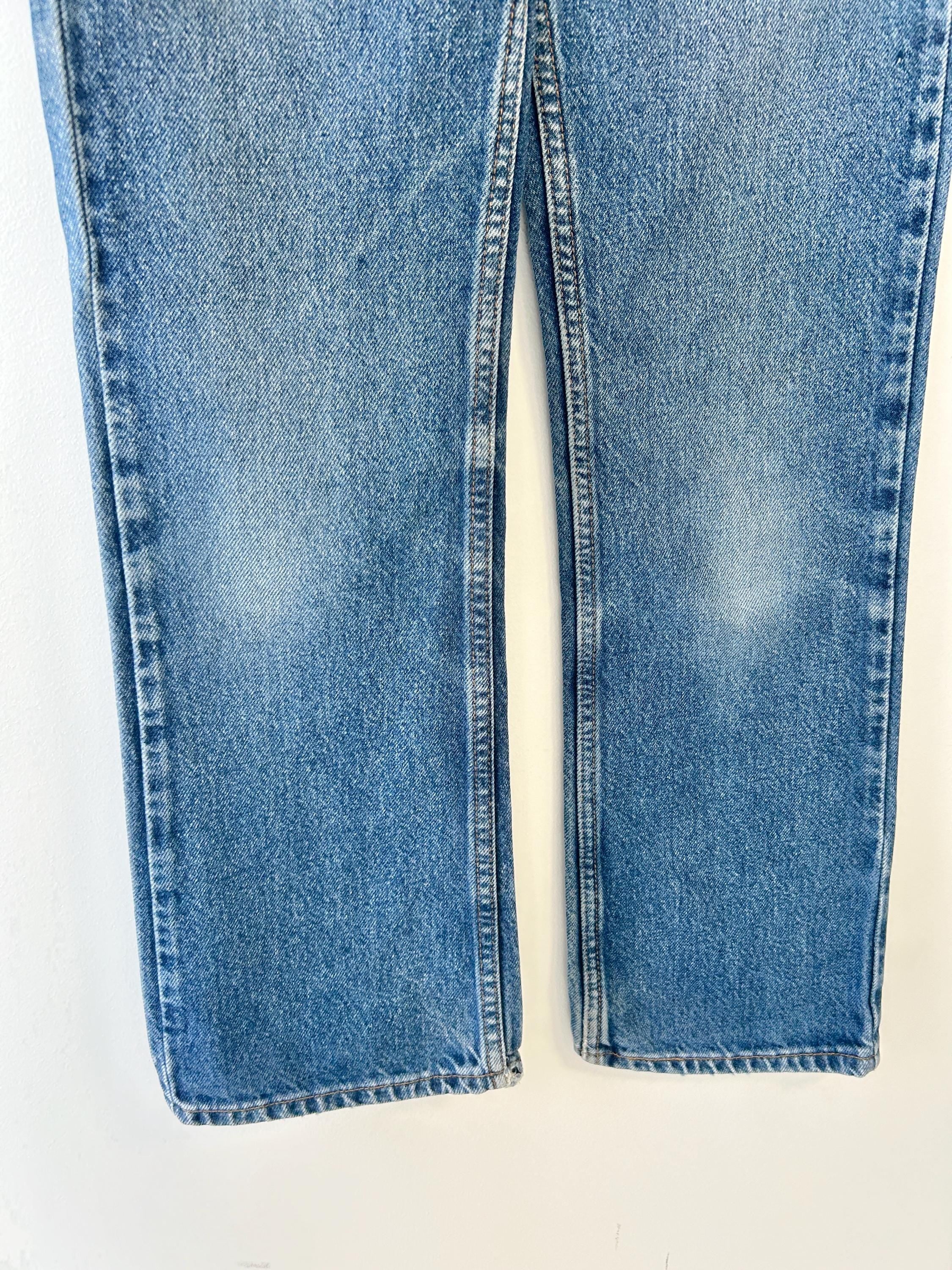 Levis 518 vintage w24 L27 Levi’s dark faded blue faded blue straight bootcut made in 90s 518 vintage 501  24” waist