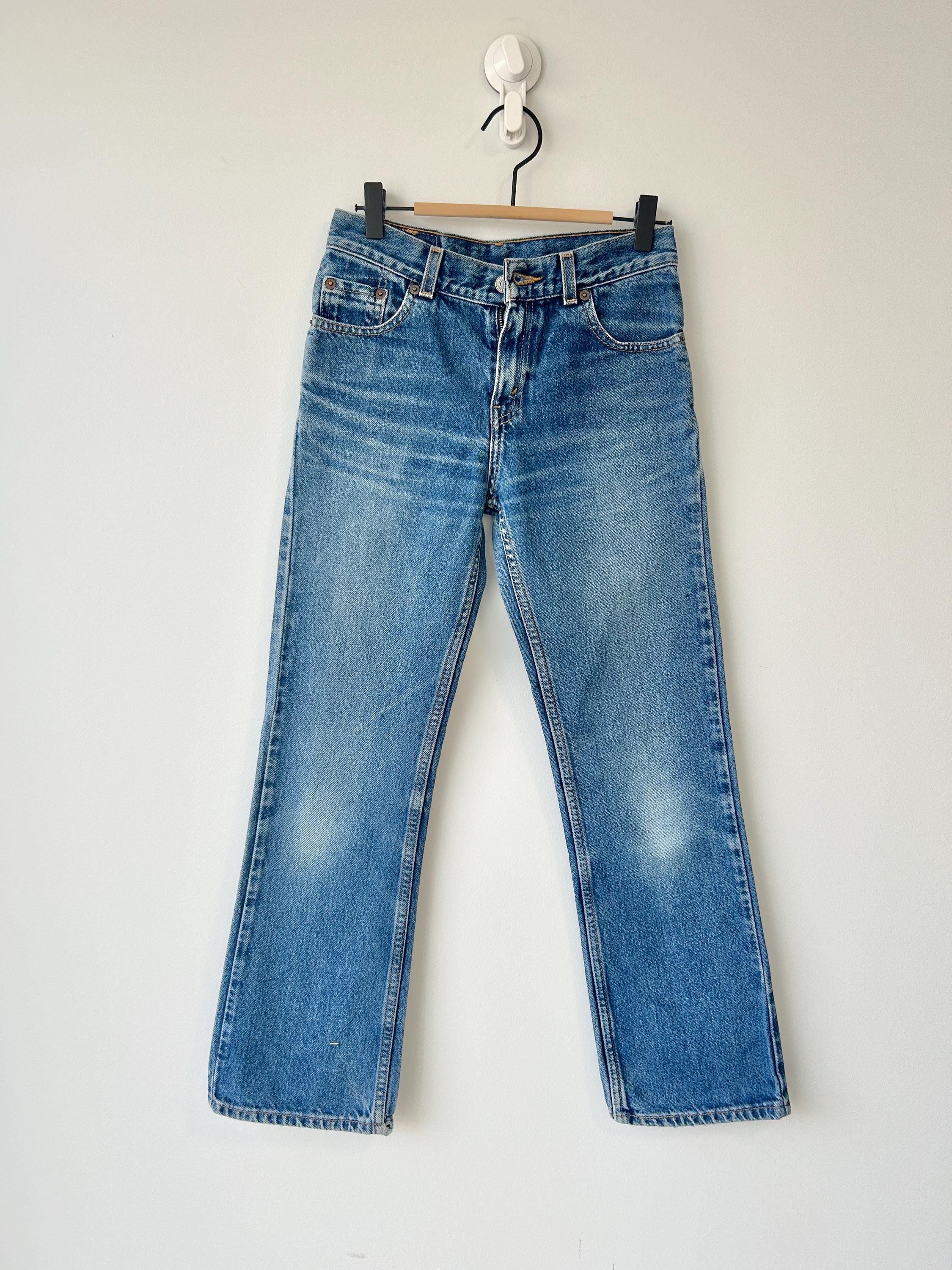 Levis 518 vintage w24 L27 Levi’s dark faded blue faded blue straight bootcut made in 90s 518 vintage 501  24” waist
