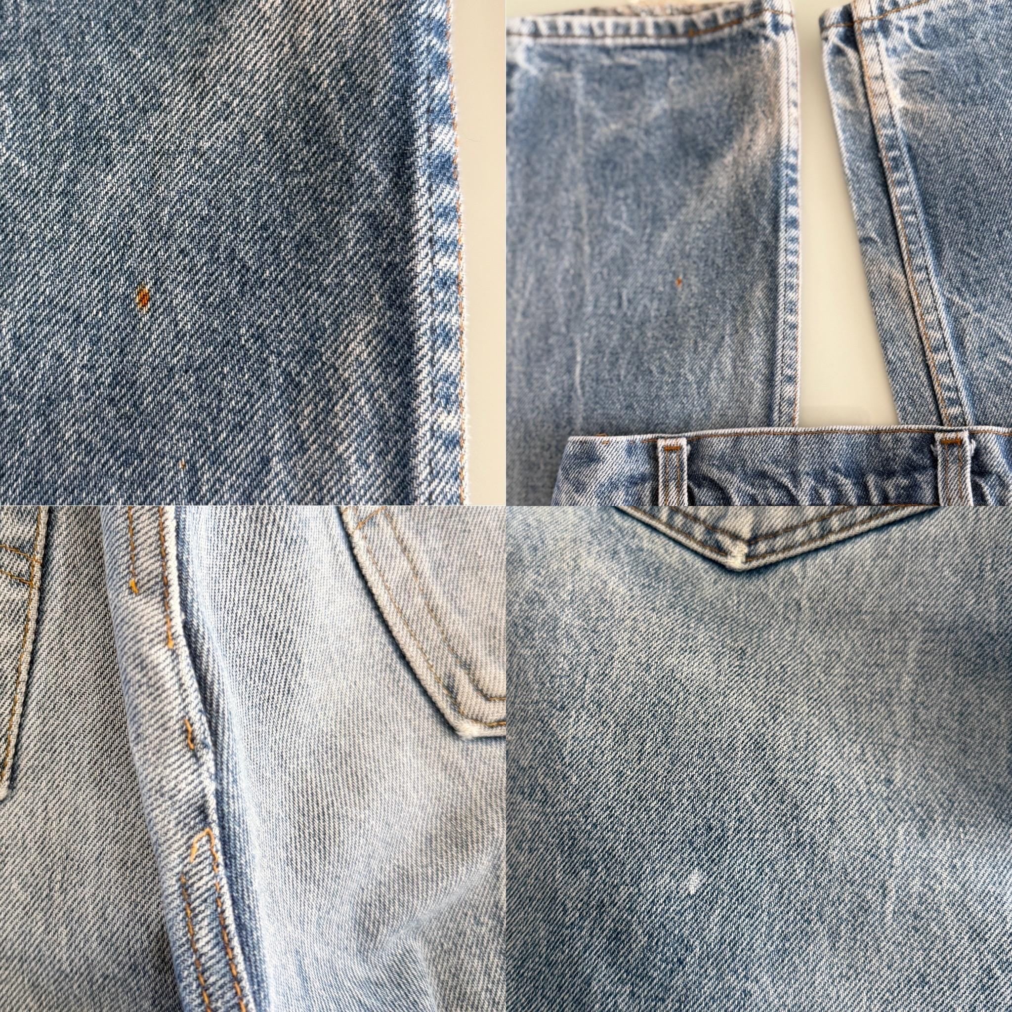 Held ***w31 L33 Levis 505 vintage 30-31” waist medium blue 505s made in USA 80s straight leg jeans