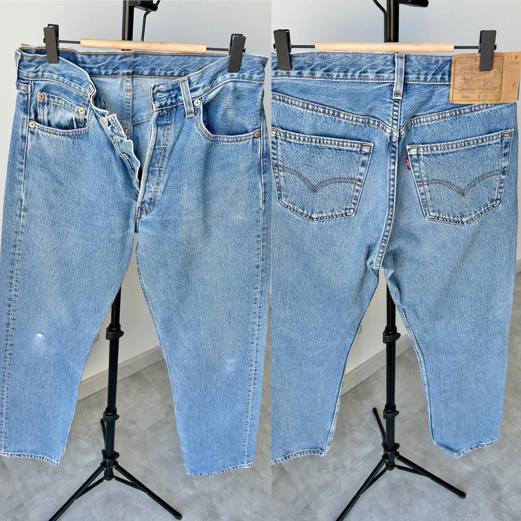 w29 L31 Levis 501 vintage Levi’s medium blue straight leg Levi’s 501 made in USA vintage Levi’s 501  (29” waist)