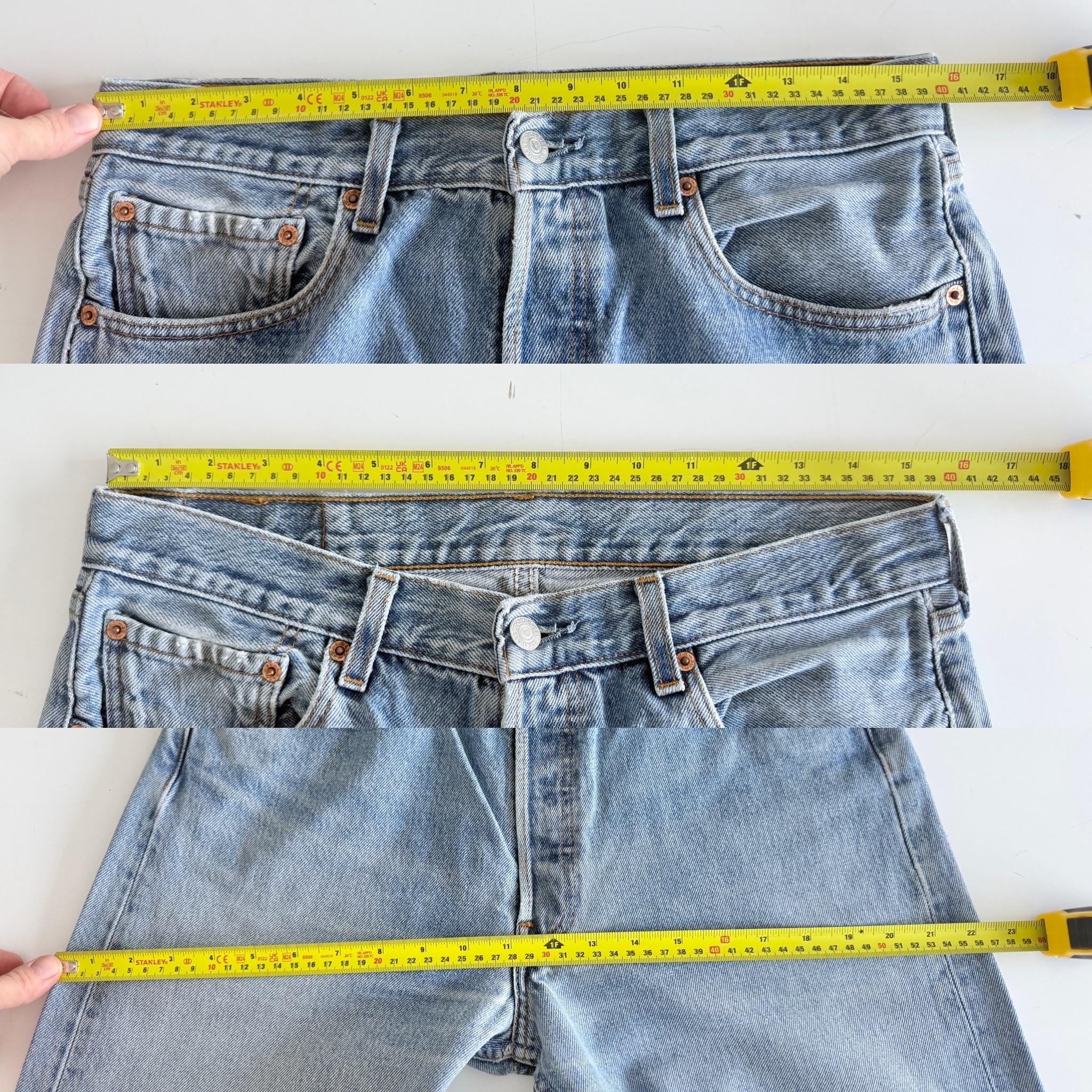 W31 L30 Levis 501 vintage 30-31” waist medium blue 501s made in y2k