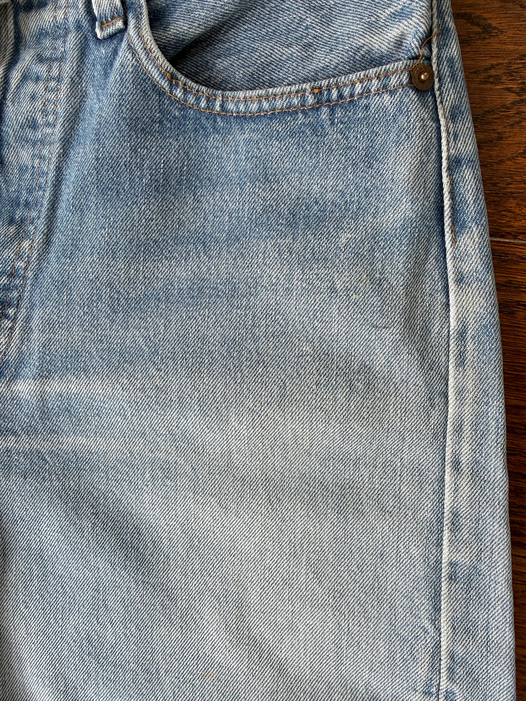 Selvedge W30 L33 vintage Levis 501 29/30” measured light faded blue denim 80’s 501s USA selvedge denim