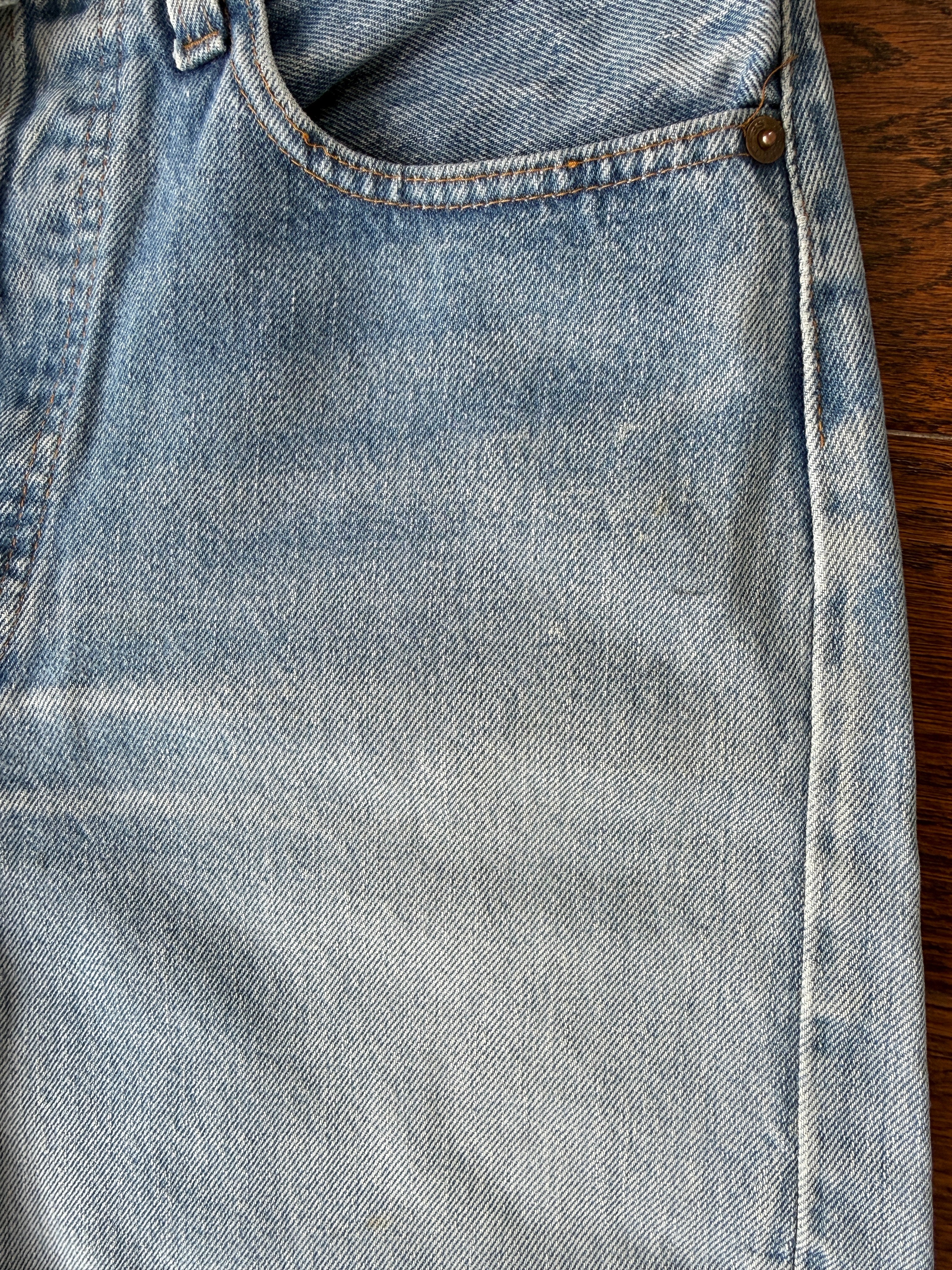 Selvedge W30 L33 vintage Levis 501 29/30” measured light faded blue denim 80’s 501s USA selvedge denim