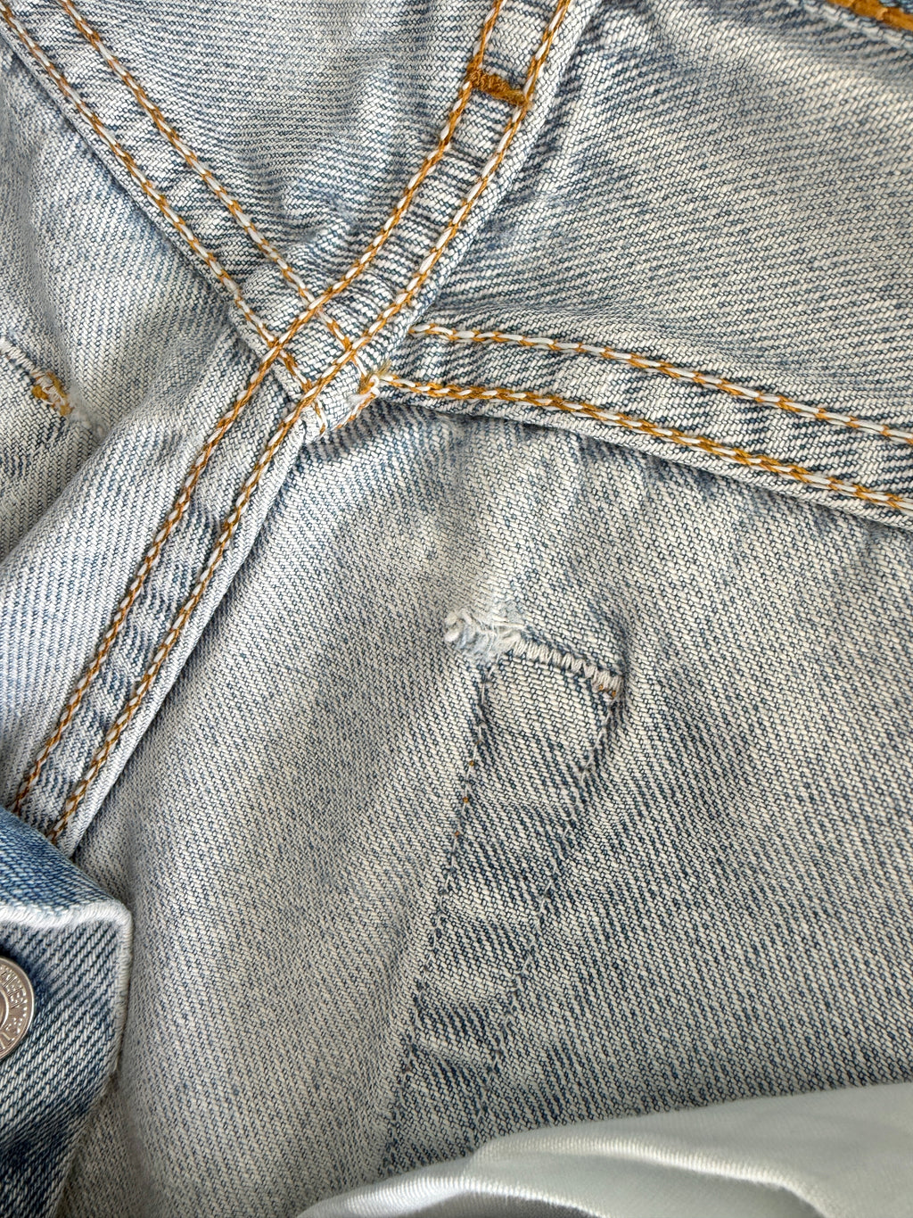Soft shorts W25 L13 vintage Levis 501 24/25” measured waist light faded blue 501s amazing fade 90s denim