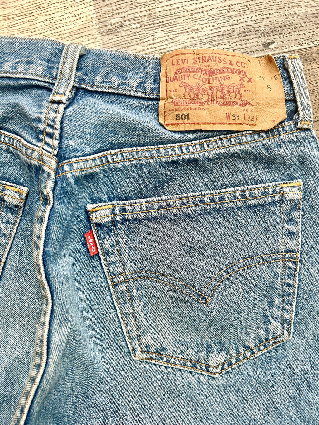 Levi’s 501 jeans w29 L27 faded denim vintage Levi’s 501s straight leg vintage levis 501 jeans
