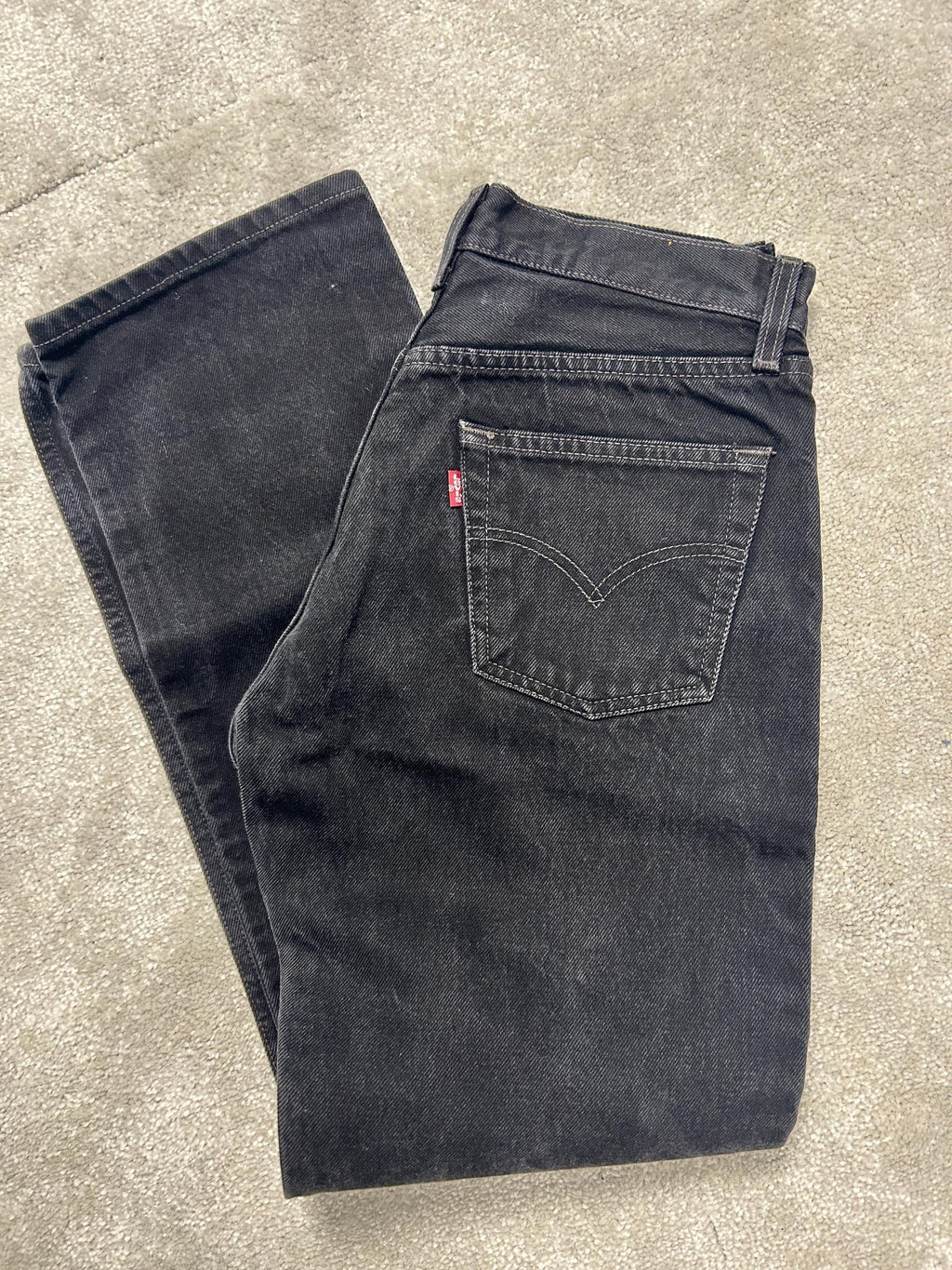 w28 L29 Black Vintage Levi’s 501 made in Mexico 90s straight leg