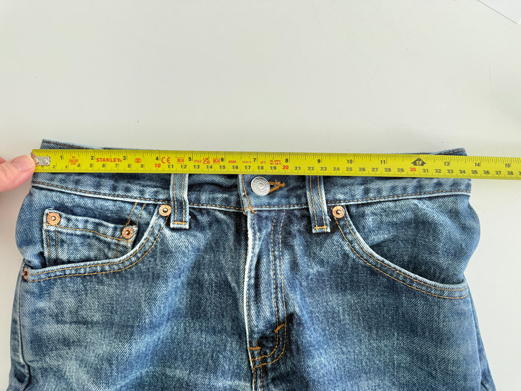 W25 L29 vintage Levis 517 24-25”” measured dark faded blue 90s USA 517s