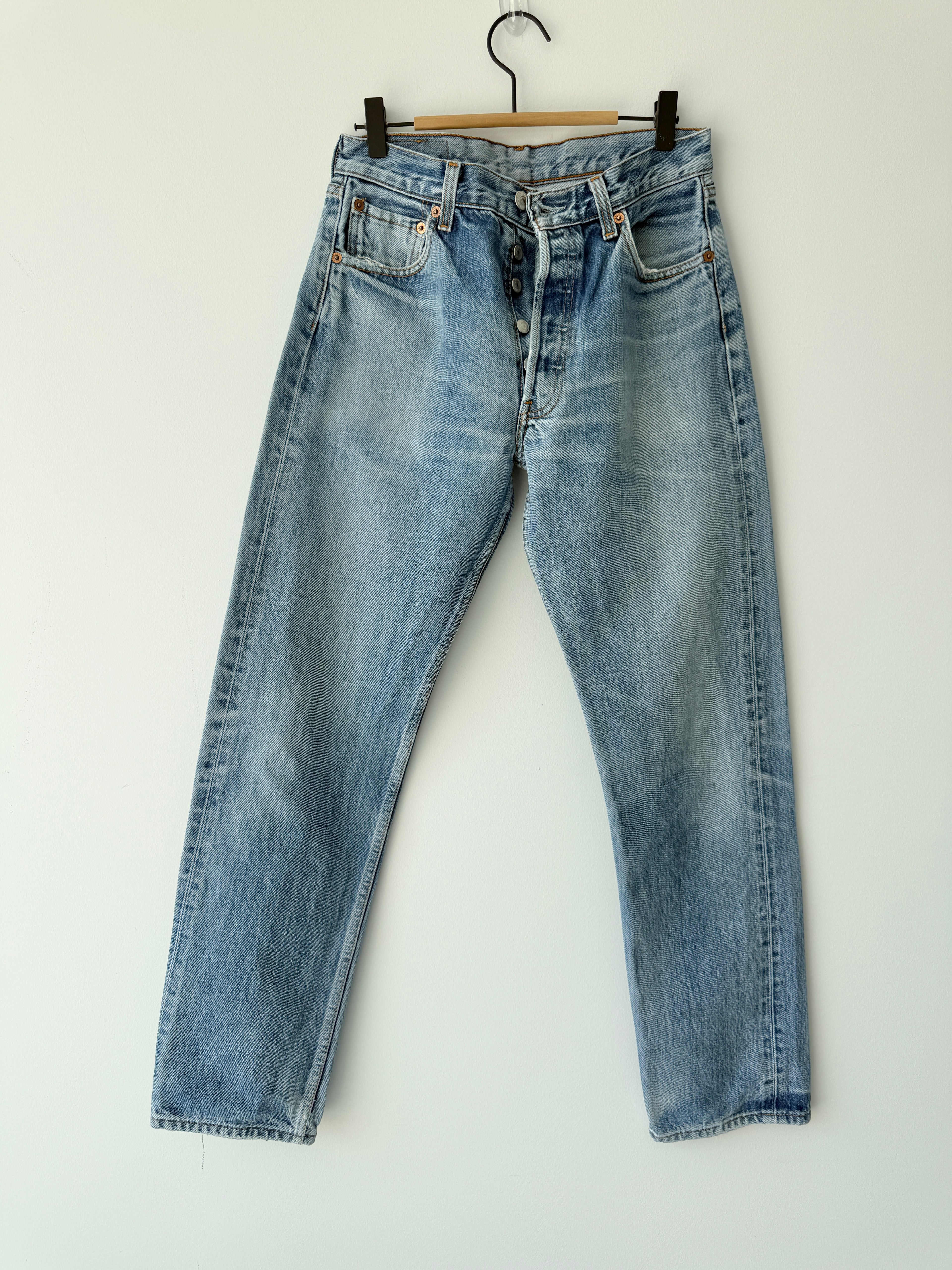 W28 L30 vintage Levis 501 27/28” measured waist dark faded blue 501s amazing fade 90s denim