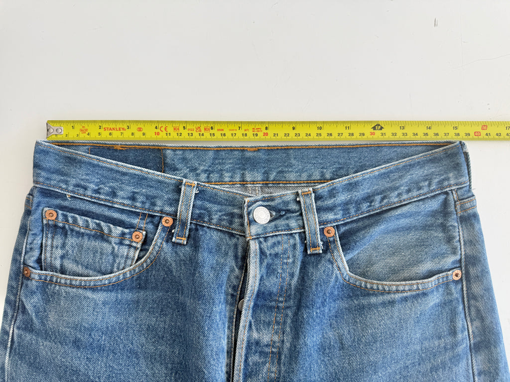 W30 L31 vintage Levis 501xx 29/30” measured waist dark faded blue 501s 90s
