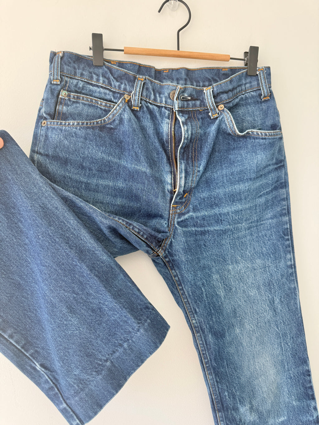 W31 L29 vintage Levis 630 30/31” measured waist dark faded blue 630s 80s   Orange tab
