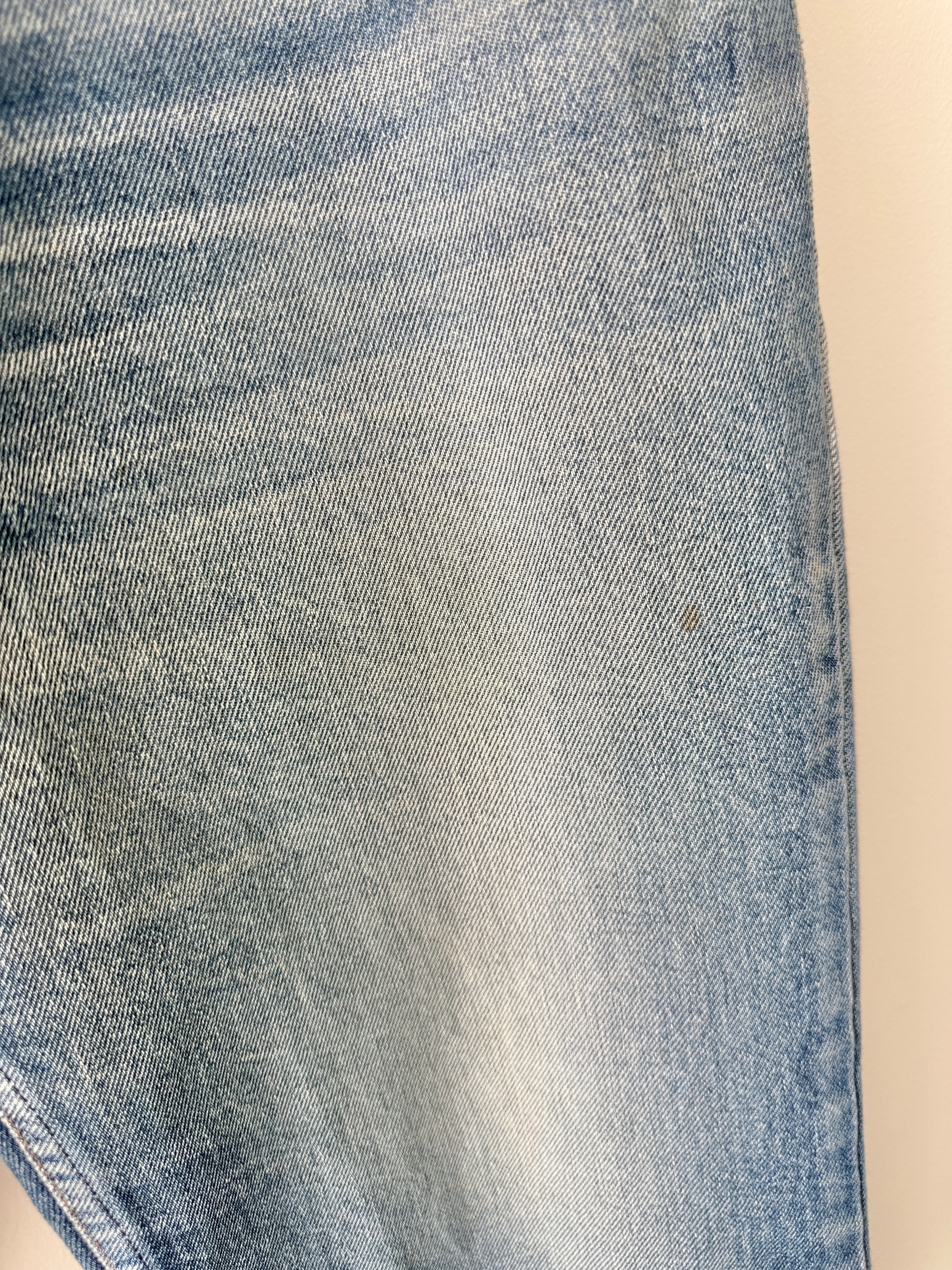 W34 L29 vintage Levis 603 33/34” measured waist dark blue faded whiskers  70s 603s