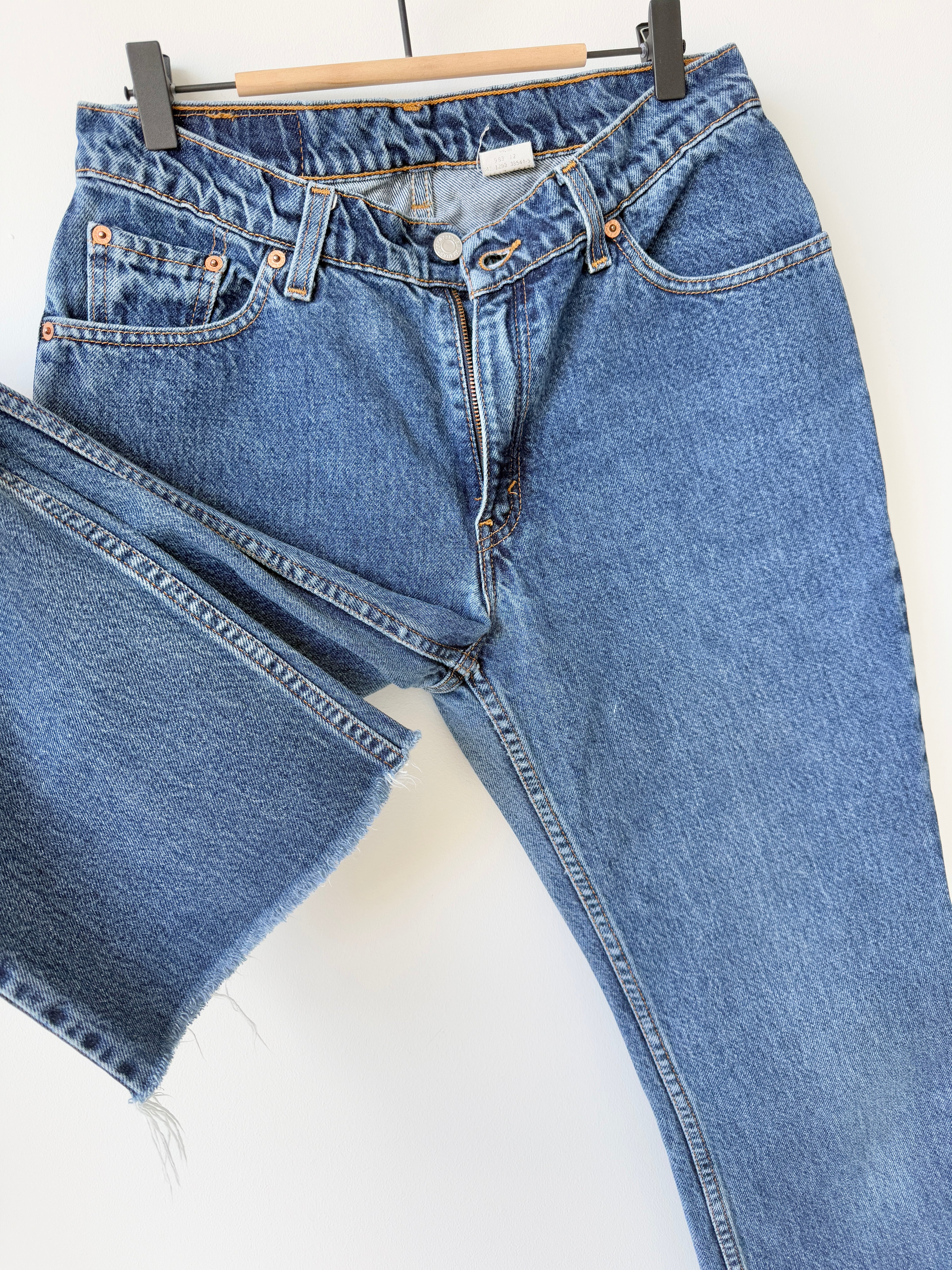 W28 L25 vintage Levis 517 28” measured dark blue 90s Levi’s 517s