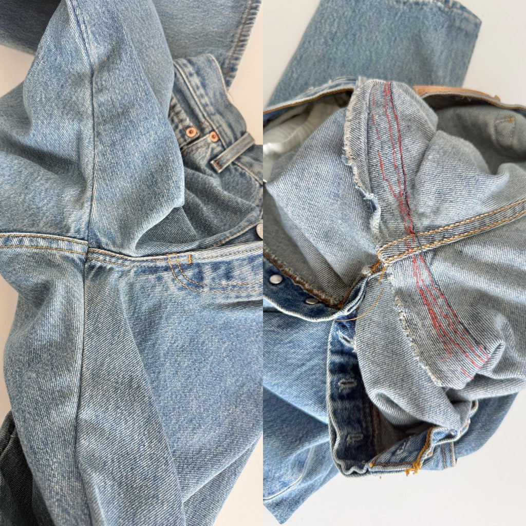 W27 L30 re done Levis 501 vintage 26-27” measured waist medium blue