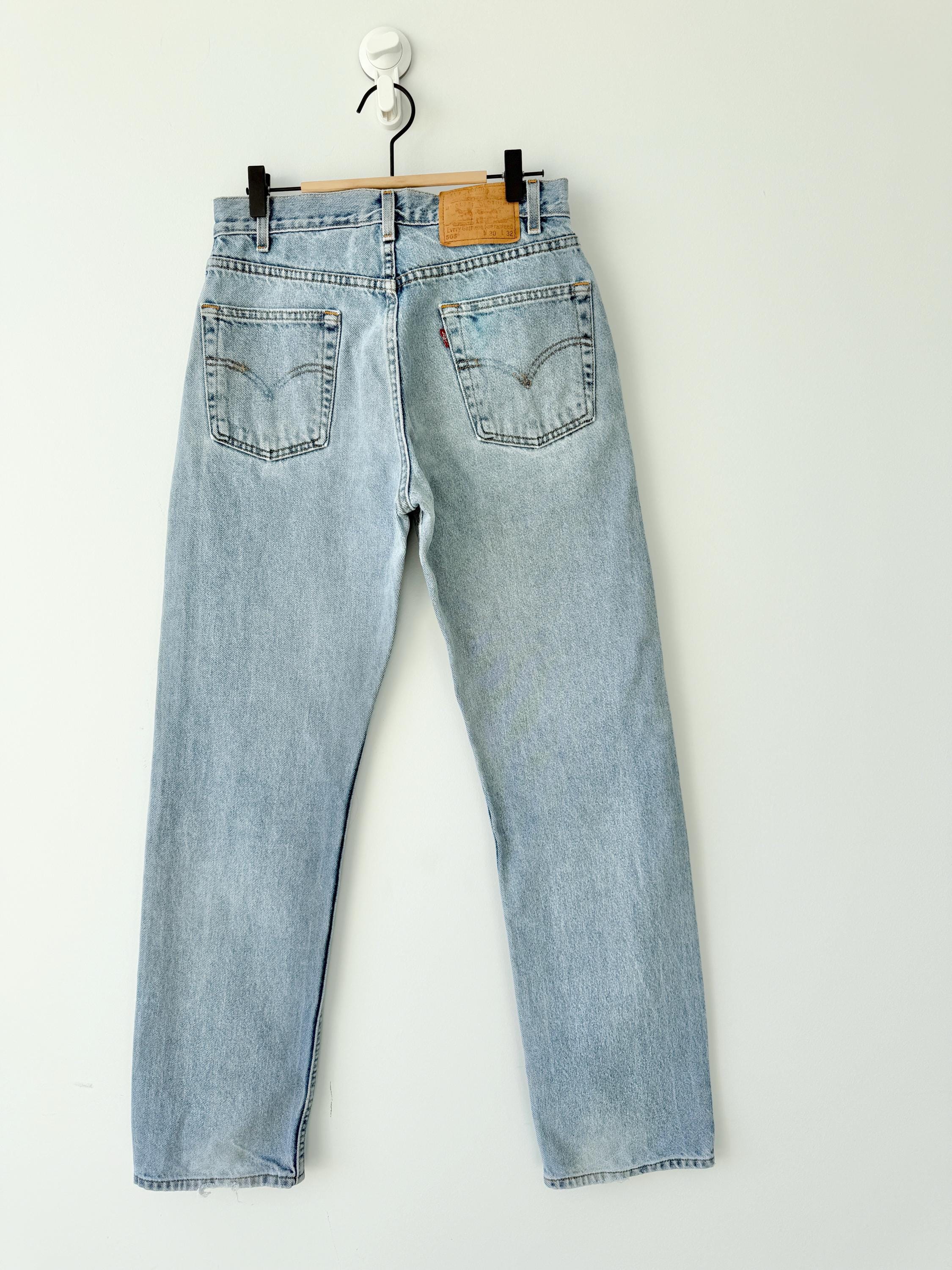 Levis 505 vintage w28/29 L31 light blue 505s made in Columbia straight leg jeans 501 28”/29” waist hols