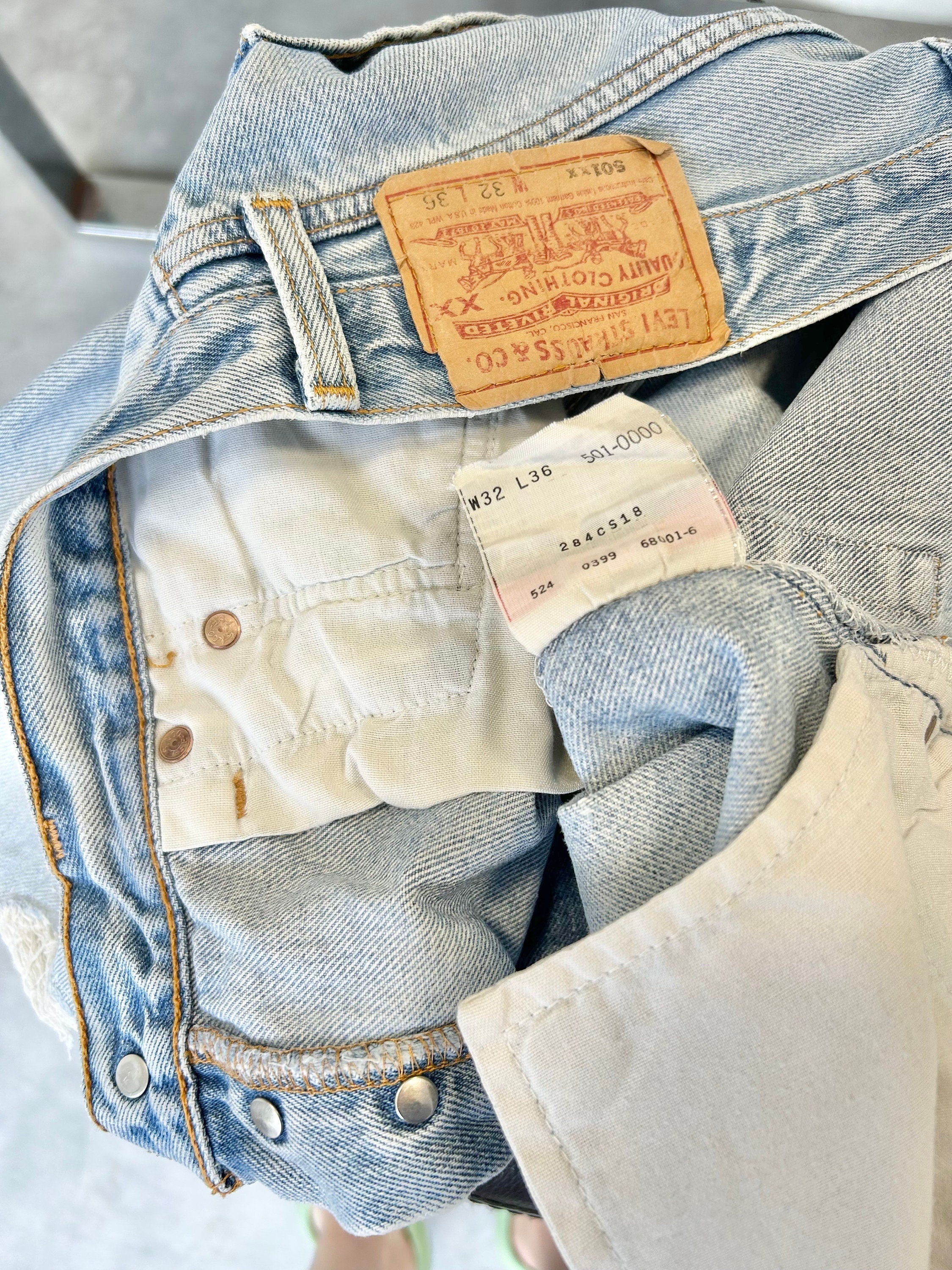 Levis 501 jeans w30 L32 501xx vintage denim stone wash blue faded denim 90s faded blue wash 501 vintage