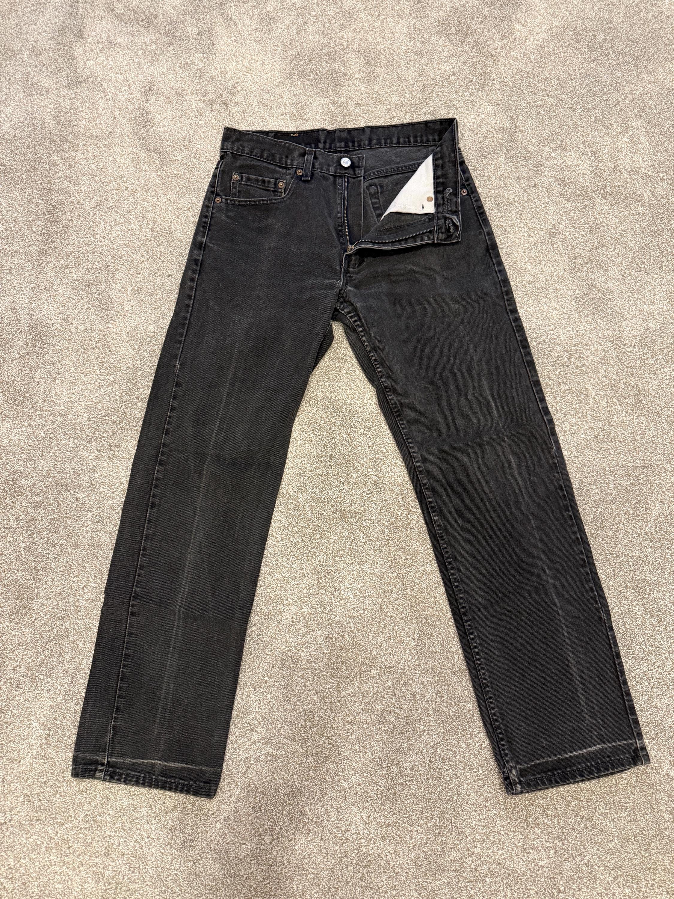 w31 L29 Levis 505 vintage black faded black grey made in 90s Canada  straight leg jeans 505 vintage 30”/31” waist