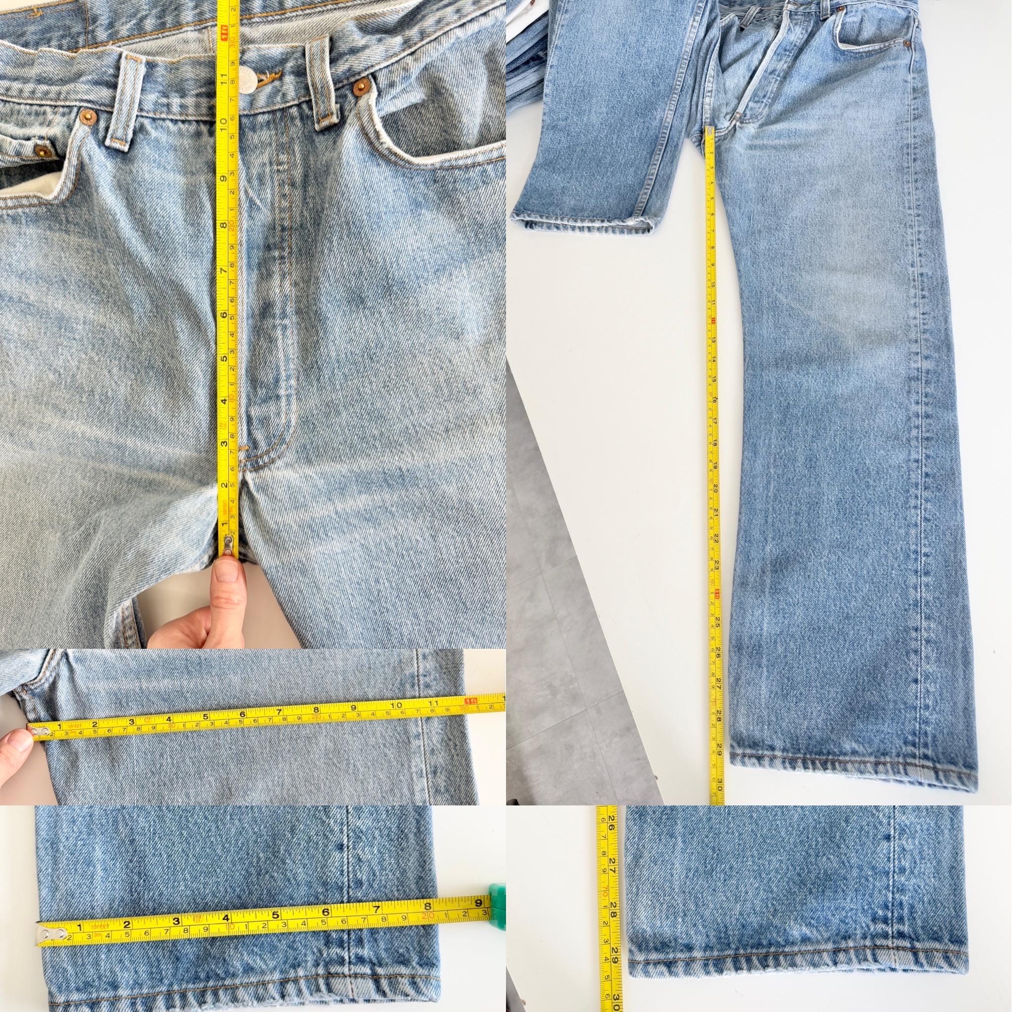 Levis 501s  vintage w31 L29 medium faded blue 501s made in USA 80s straight leg jeans 501 30”/31” waist hol