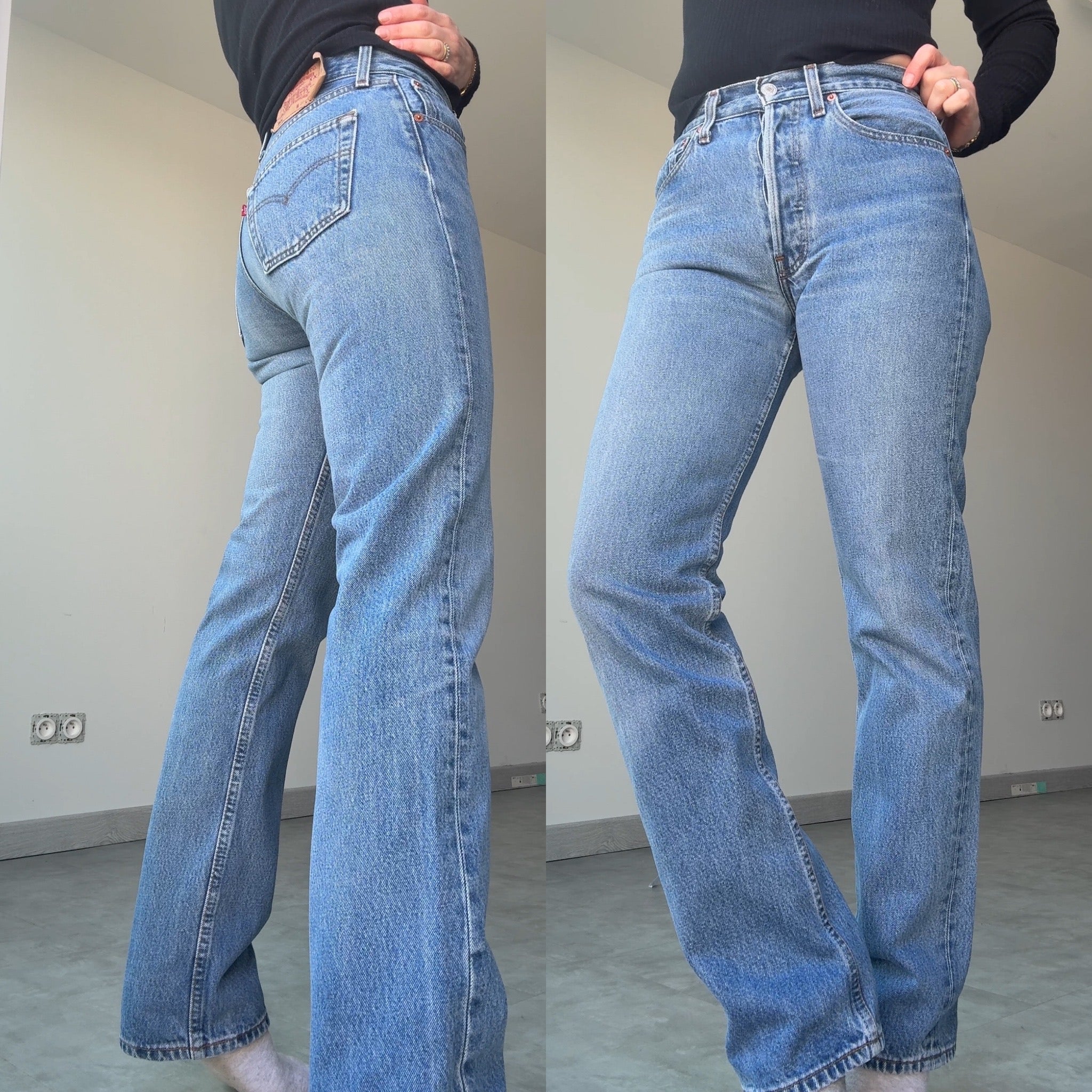 W26 L30 vintage Levis 501s 25-26” measured medium blue faded blue Y2K Levi’s 501s