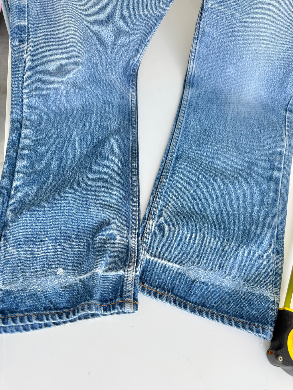W34 L30 vintage Levis 501 33-34” measured dark faded blue denim 80s Levi’s 501s USA