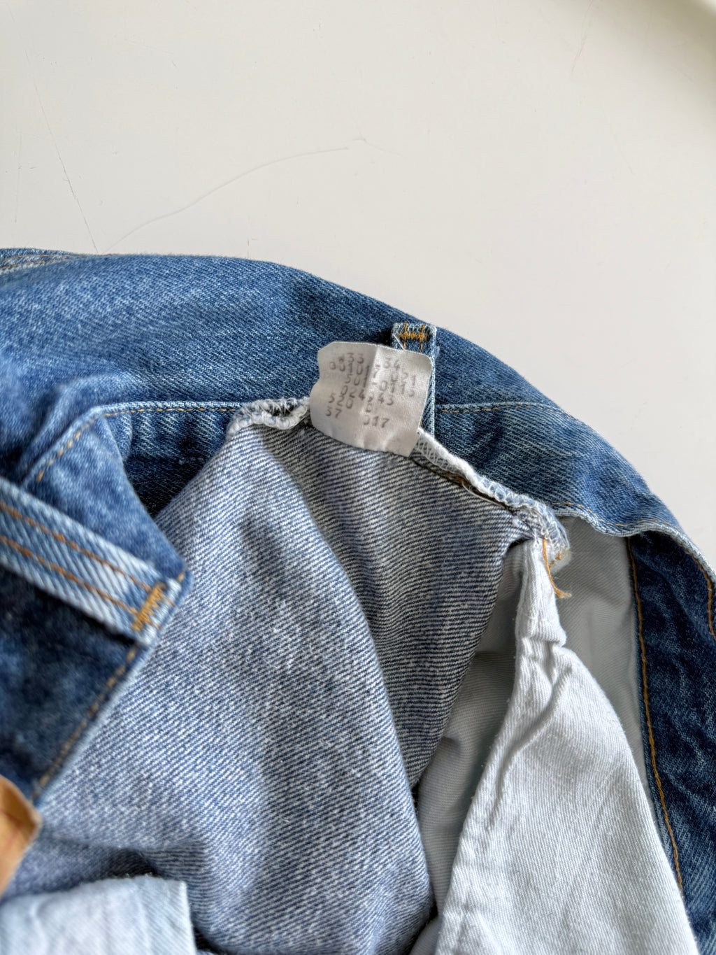 W31 L29 vintage Levis 501 29/31” measured raw blue denim faded blue 80’s levi’s 501s