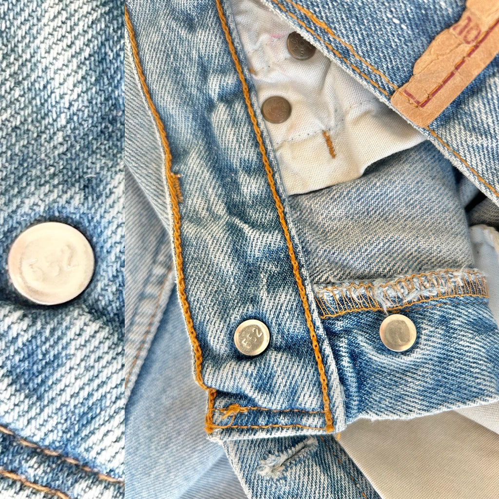 w27 L31 Levis 501 vintage faded blue  made in USA straight leg 90s Levi’s 501 USA vintage Levi’s 501