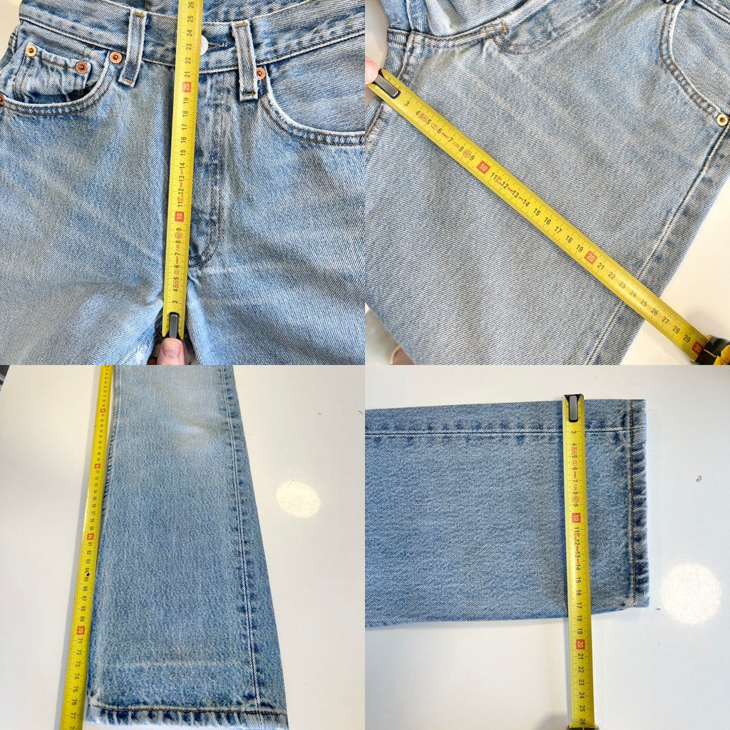 Levi’s 501 vintage w23 L30 Levi’s 501 light blue faded blue straight leg blue 501 vintage blue 501 worn vintage Levi’s