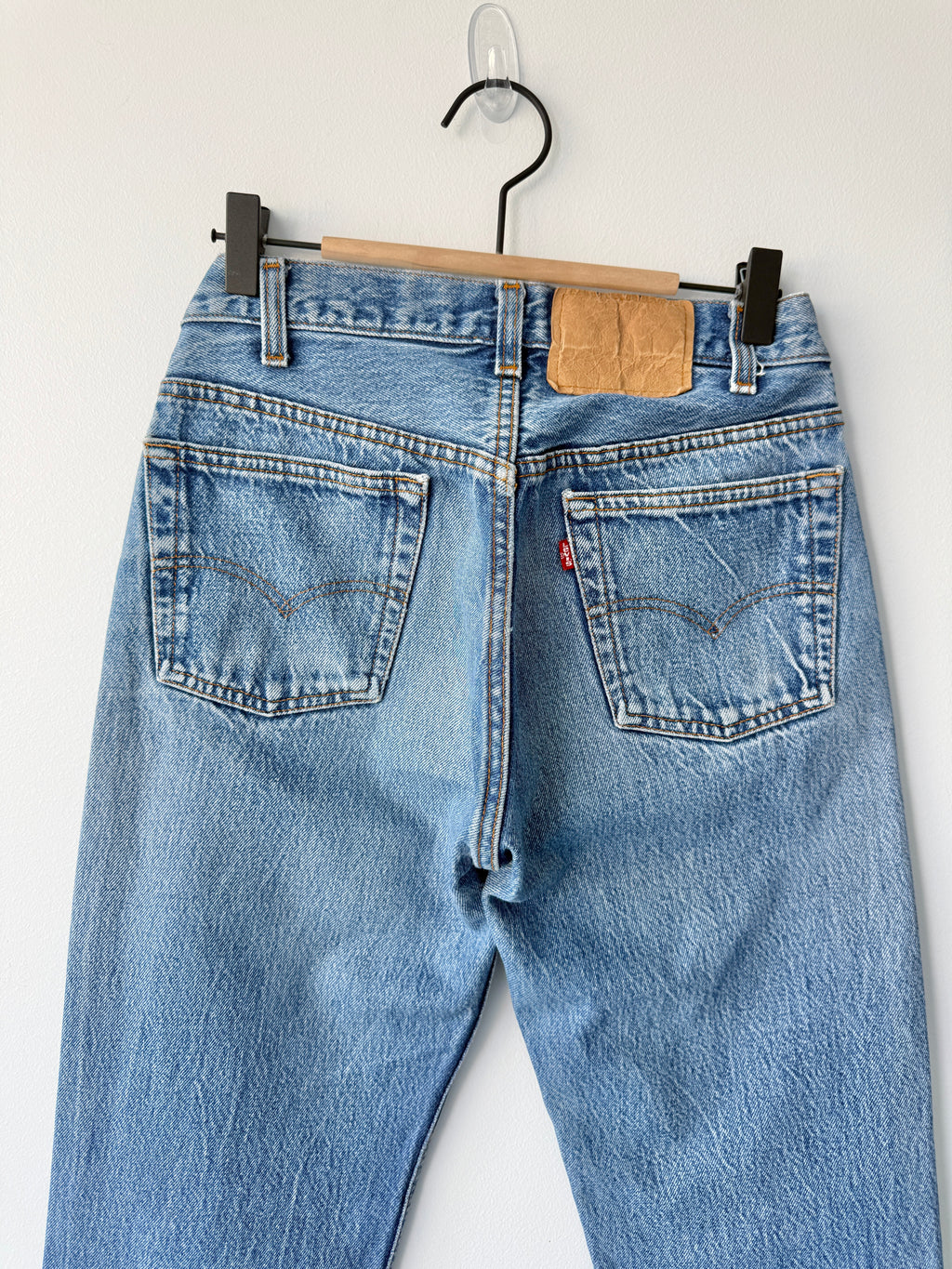 Re done denim W25 L30 vintage Levis 501 medium blue 23/25” measured waist 501s 80s USA